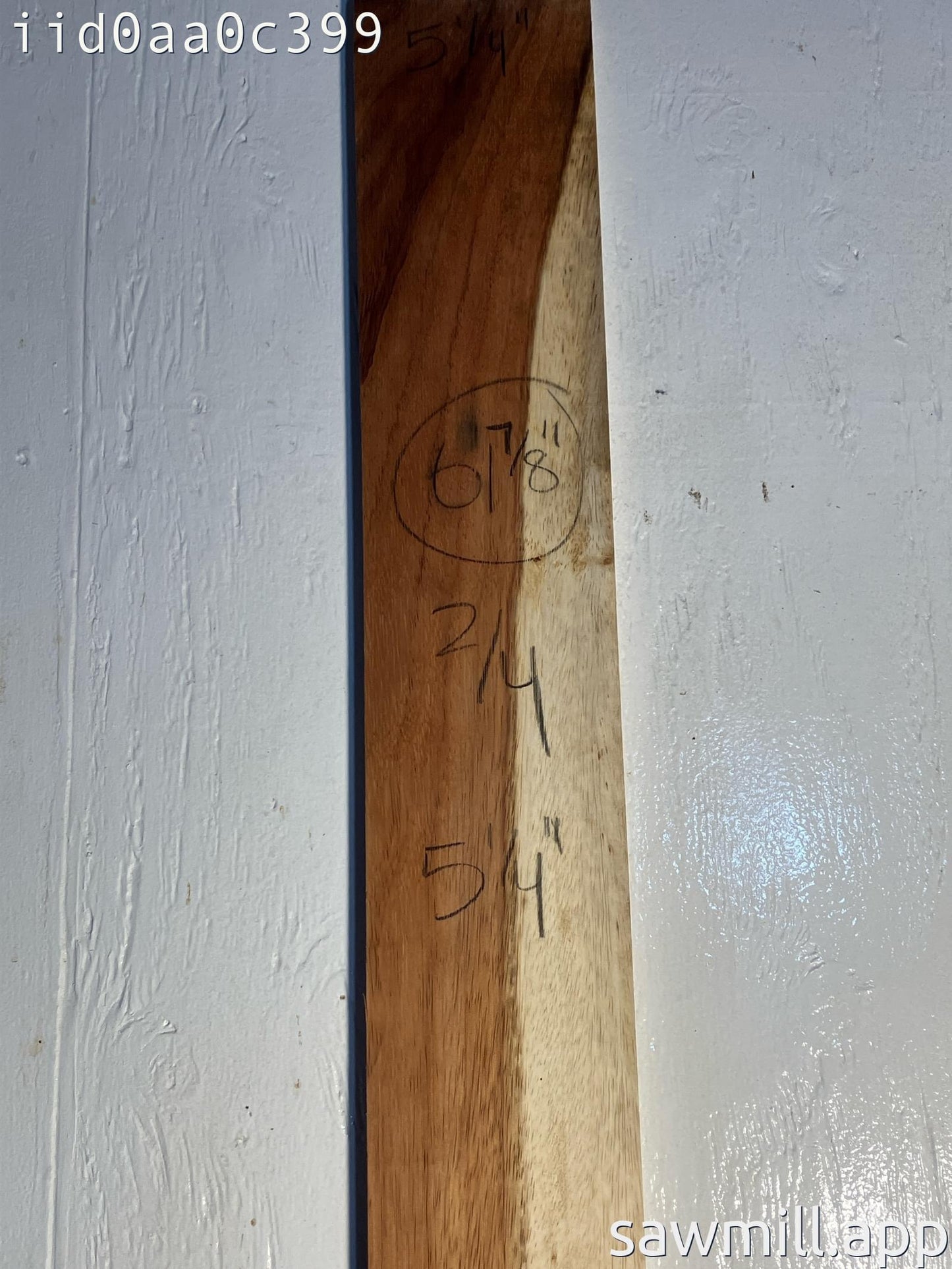 0.5" x 5" x 61" Chocolate Albizia