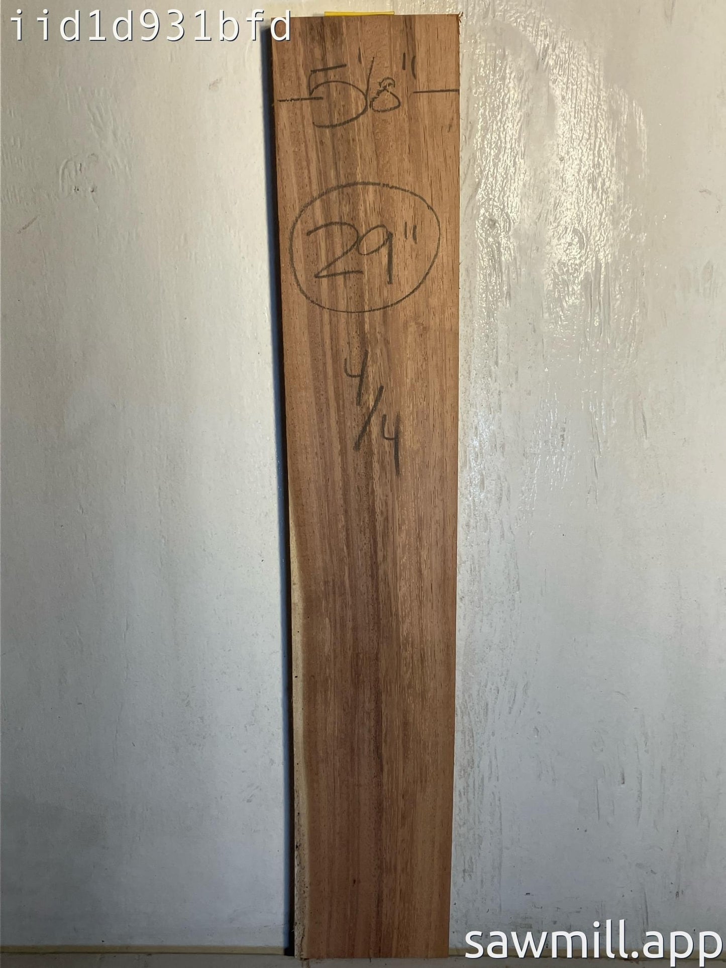 1" x 5" x 29" Chocolate Albizia