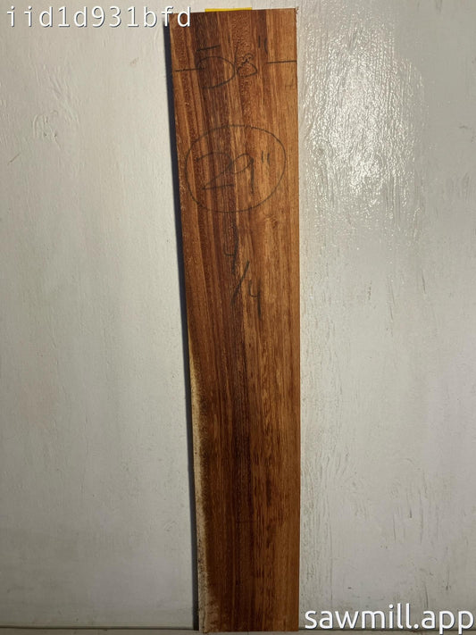 1" x 5" x 29" Chocolate Albizia