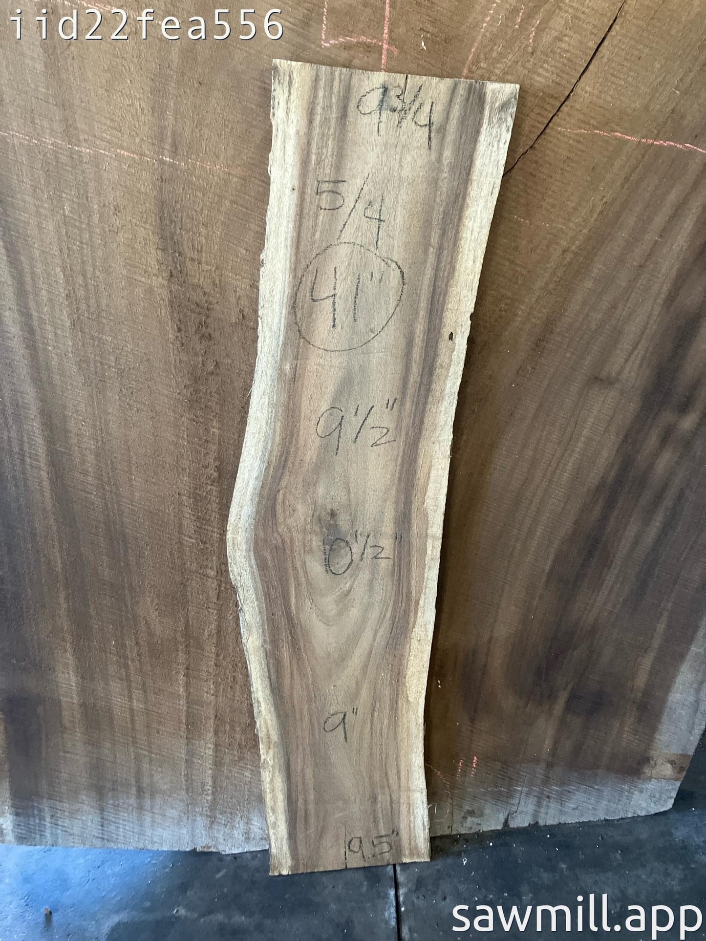 1.25" x 10" x 41" Monkeypod
