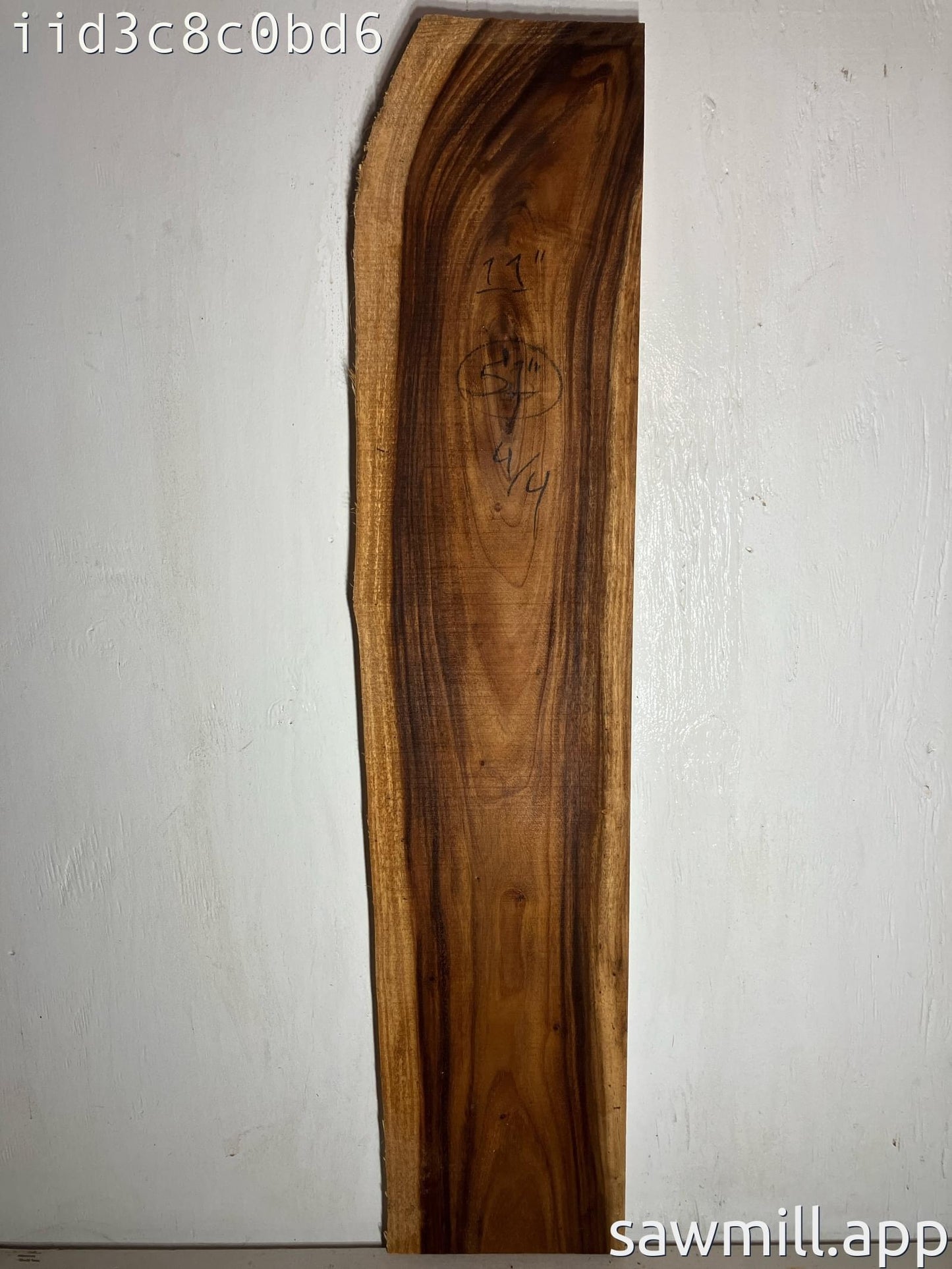 1" x 11" x 51" Monkeypod