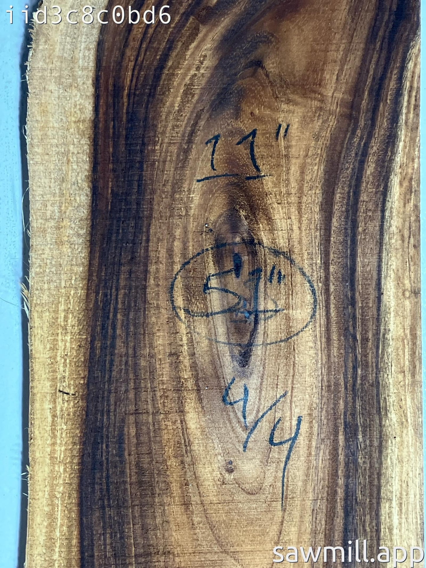1" x 11" x 51" Monkeypod