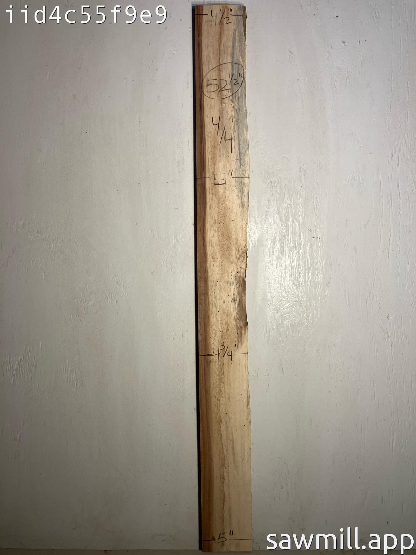 1" x 4" x 52" Chocolate Albizia