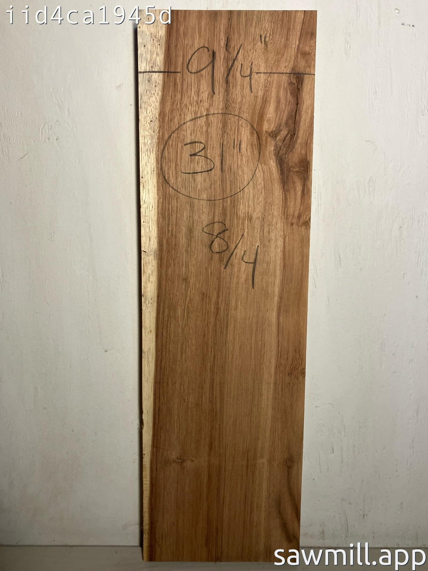 2" x 9" x 31" Chocolate Albizia