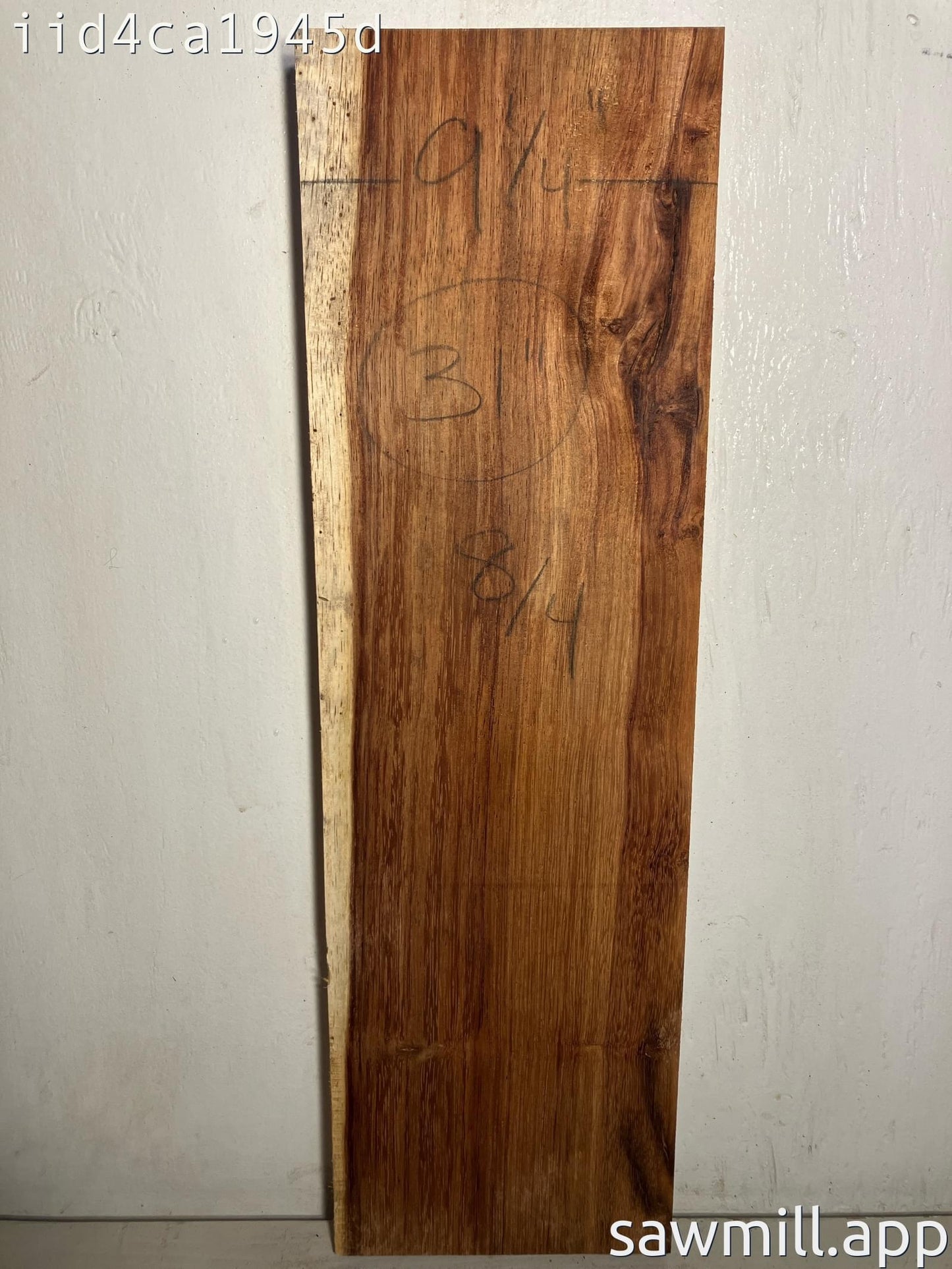 2" x 9" x 31" Chocolate Albizia