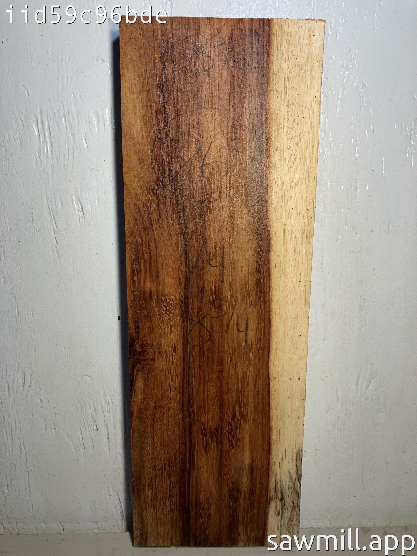 1.75" x 8" x 26" Chocolate Albizia