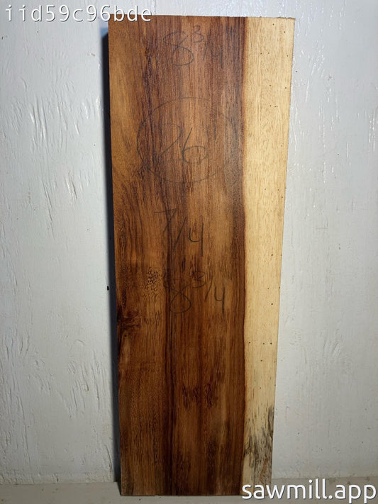 1.75" x 8" x 26" Chocolate Albizia