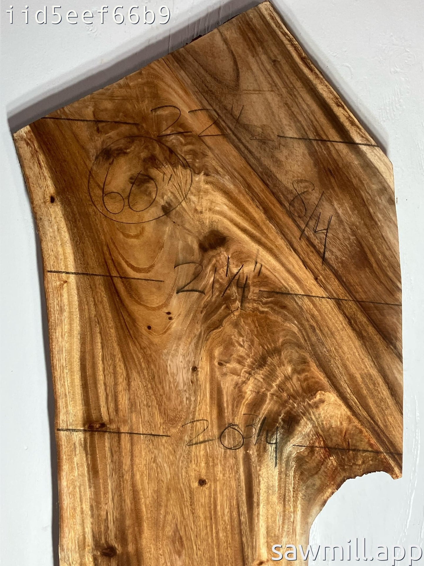 2" x 22" x 60" Monkeypod