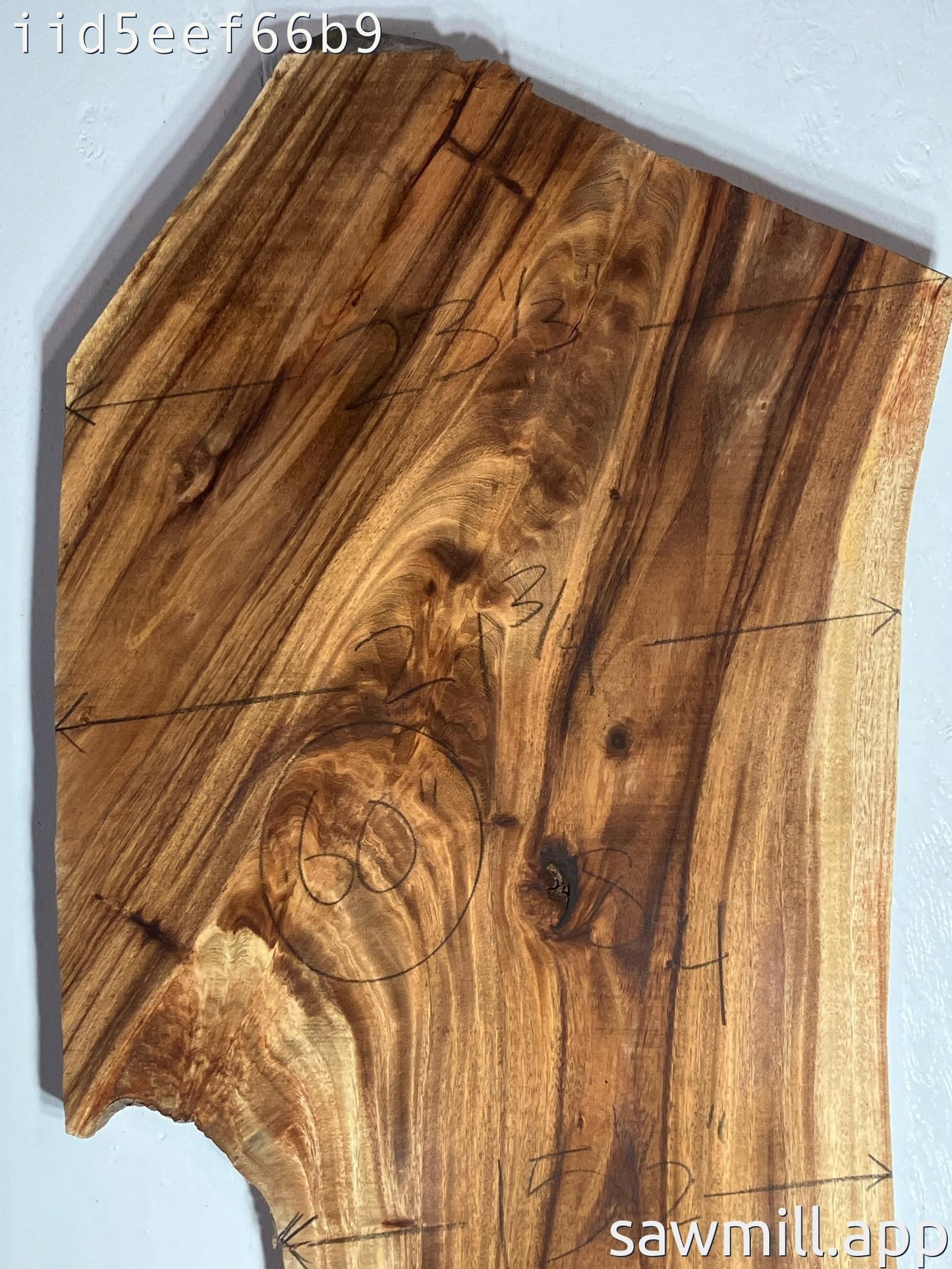 2" x 22" x 60" Monkeypod