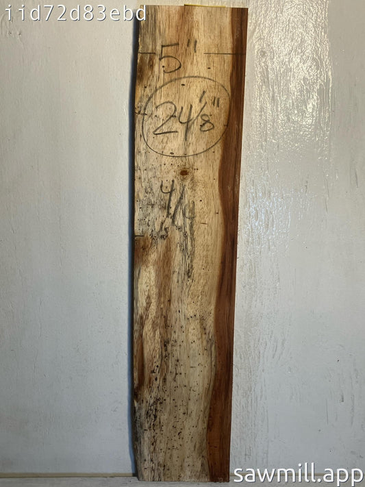 1" x 5" x 24" Chocolate Albizia