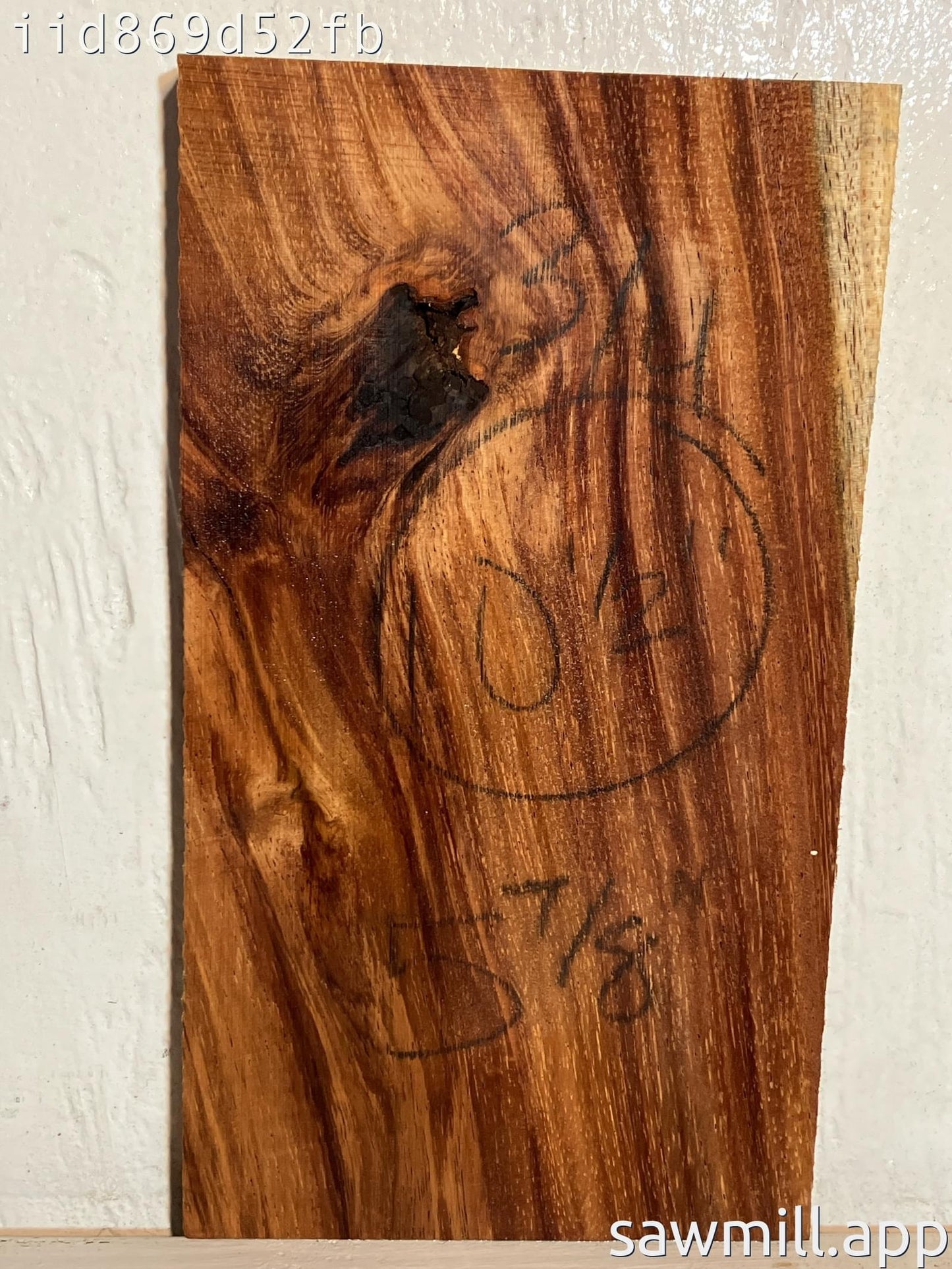 0.75" x 5" x 10" Chocolate Albizia