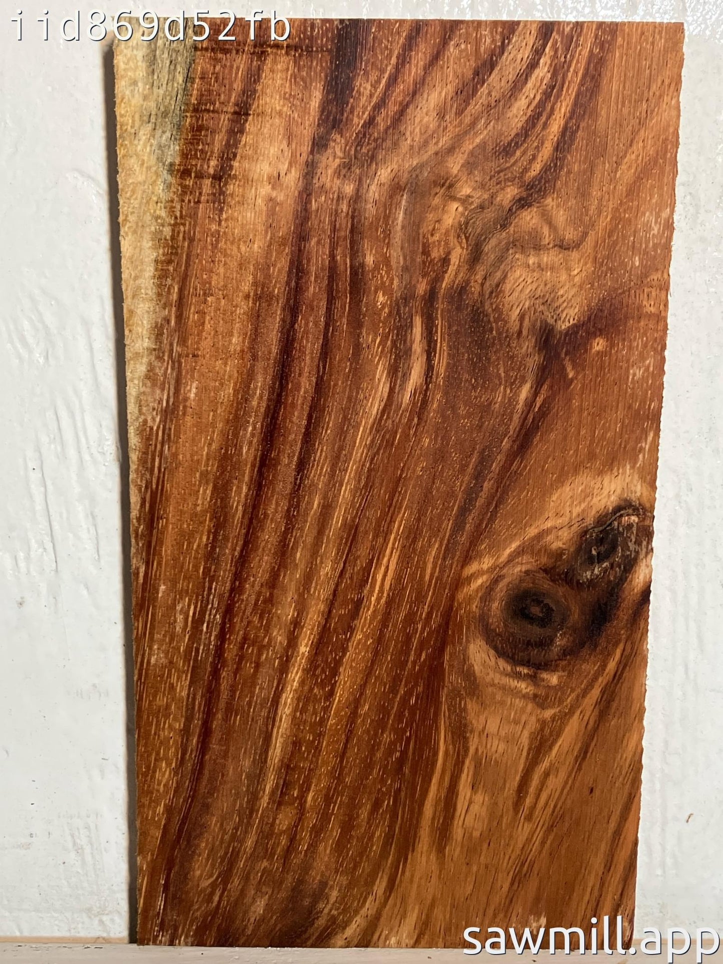 0.75" x 5" x 10" Chocolate Albizia