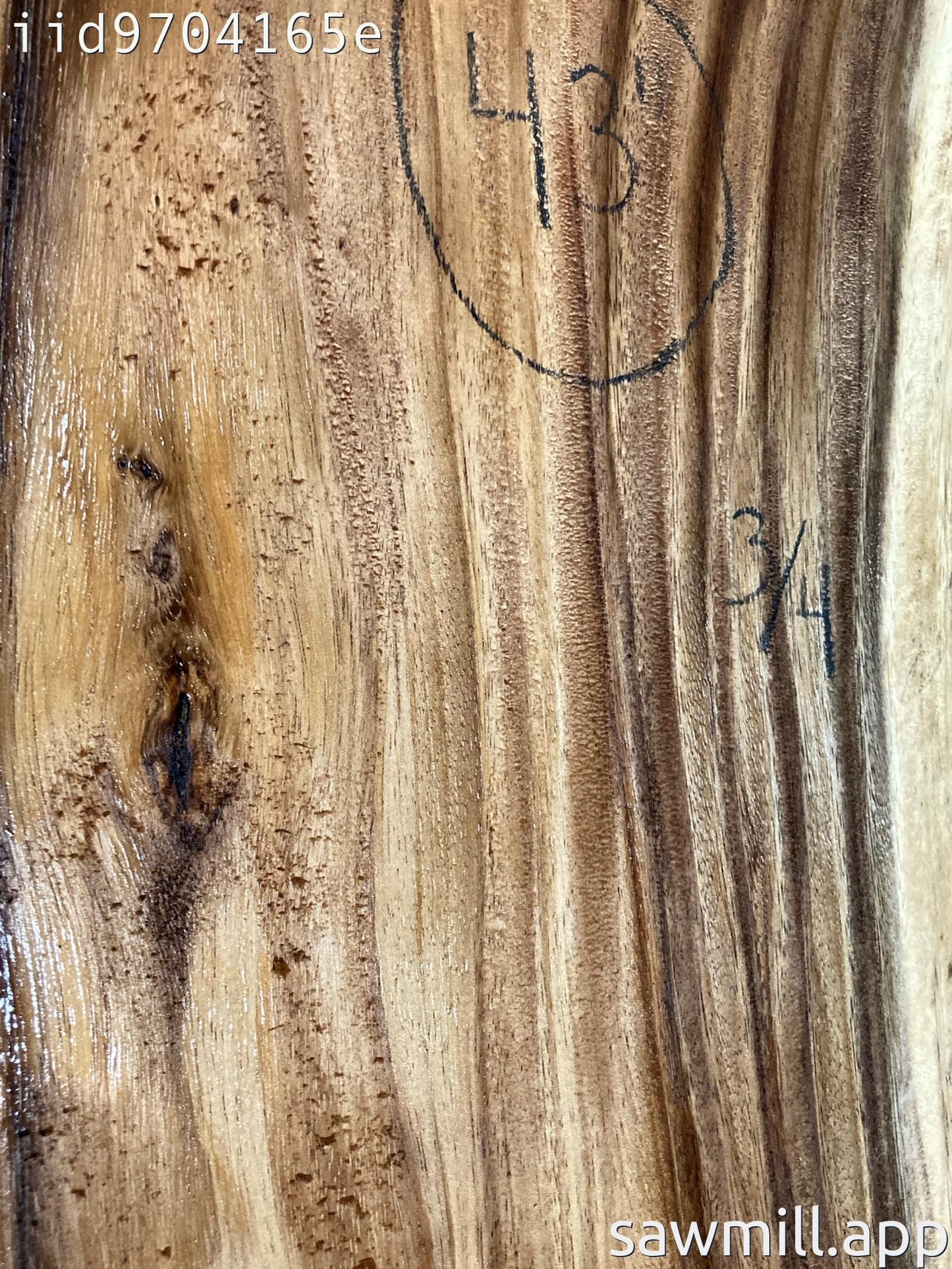 0.75" x 14" x 43" Monkeypod