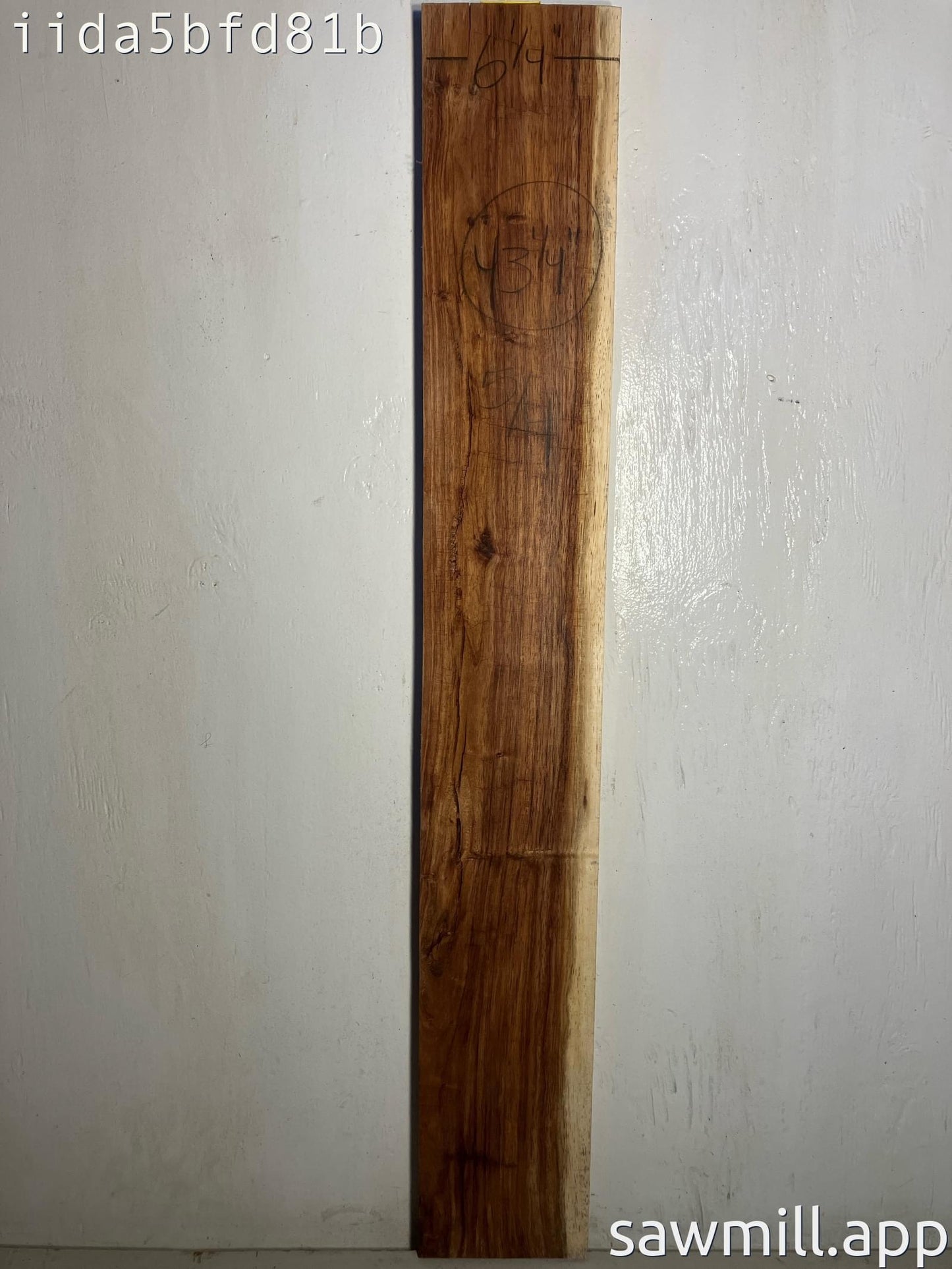 1.25" x 6" x 43" Chocolate Albizia