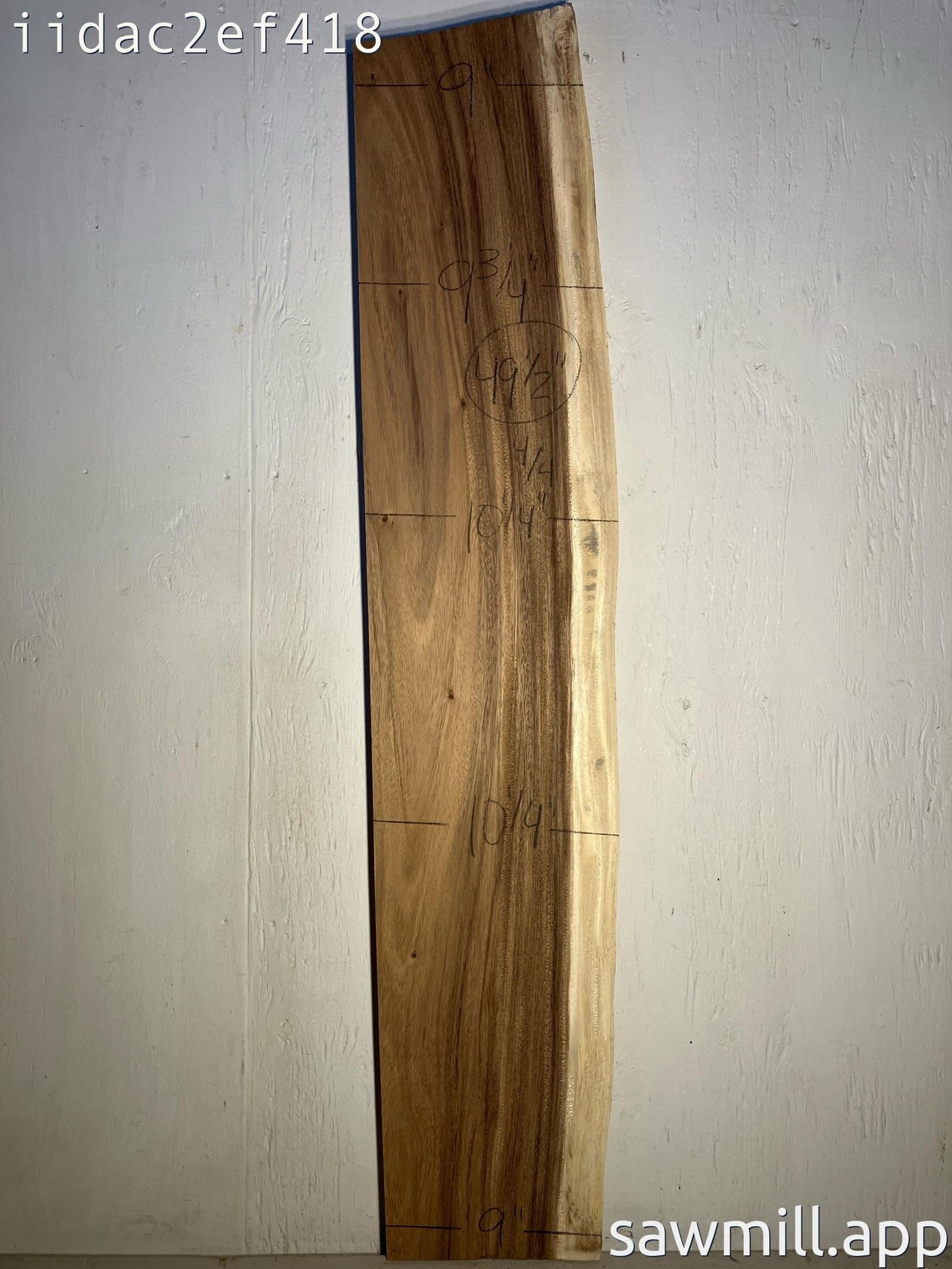 1" x 10" x 49" Monkeypod