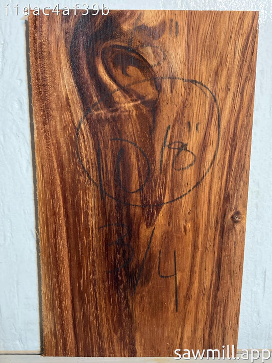 0.75" x 6" x 10" Chocolate Albizia