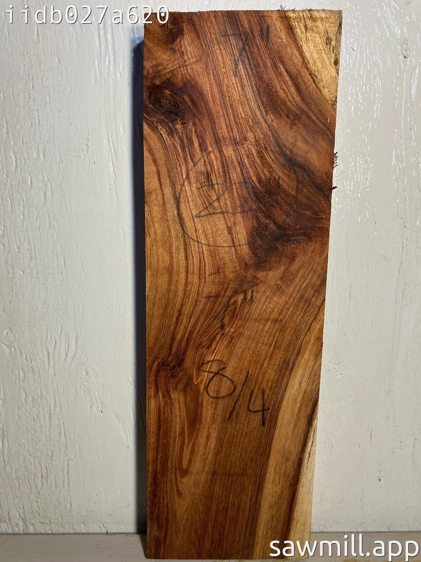 2" x 7" x 22" Chocolate Albizia