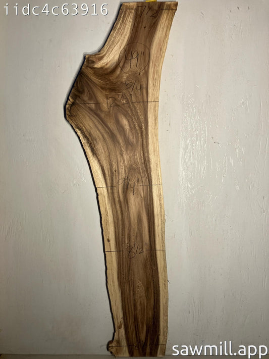 1.25" x 12" x 49" Monkeypod