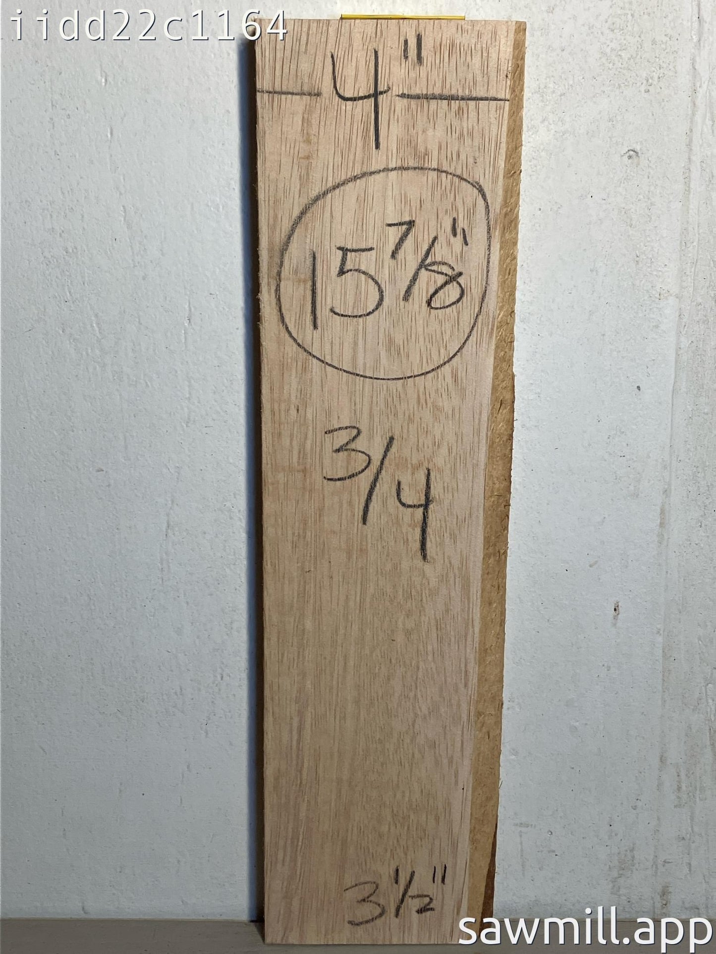 0.75" x 3" x 15" Albizia
