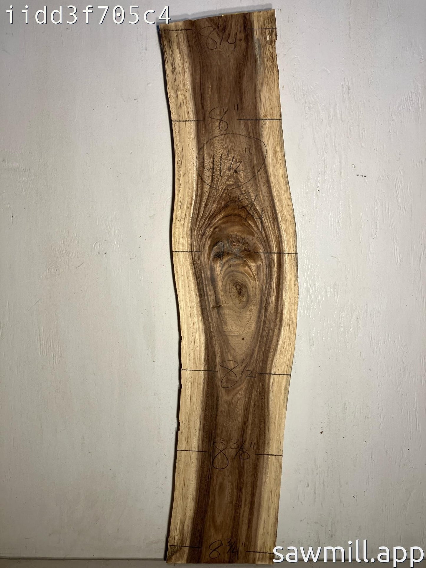 1.25" x 9" x 41" Monkeypod