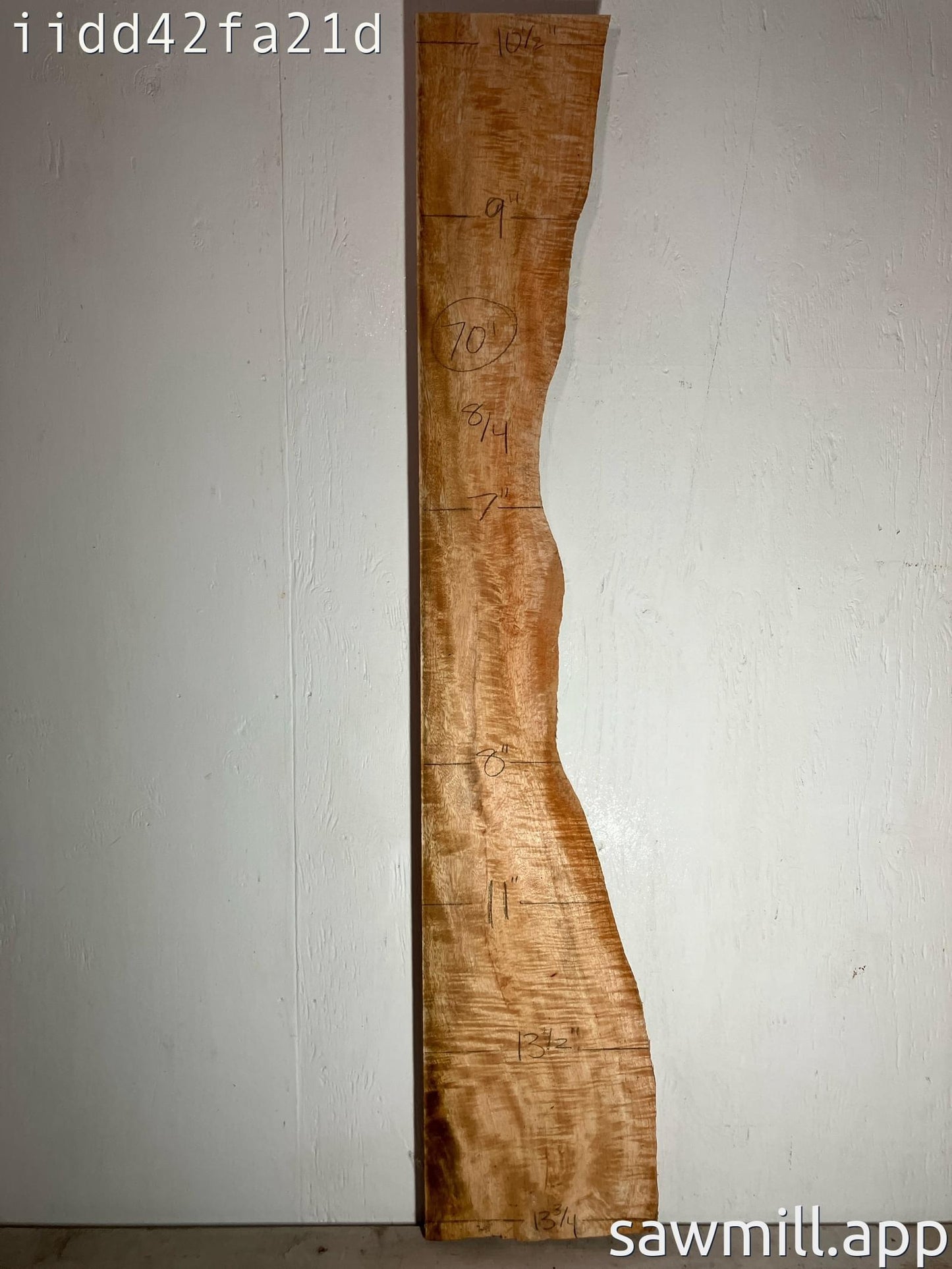 2" x 13" x 70" Mango