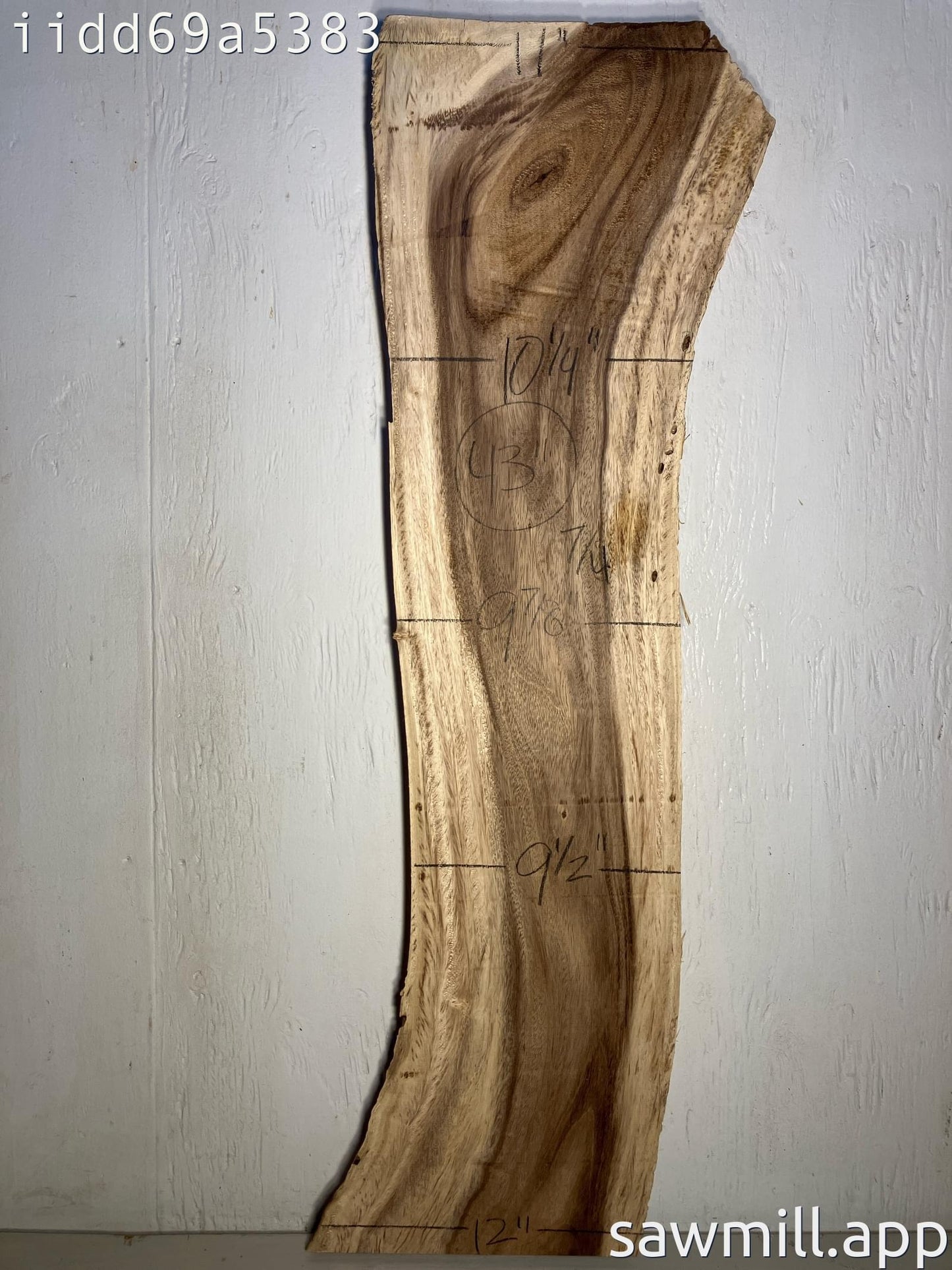 1.75" x 12" x 43" Monkeypod