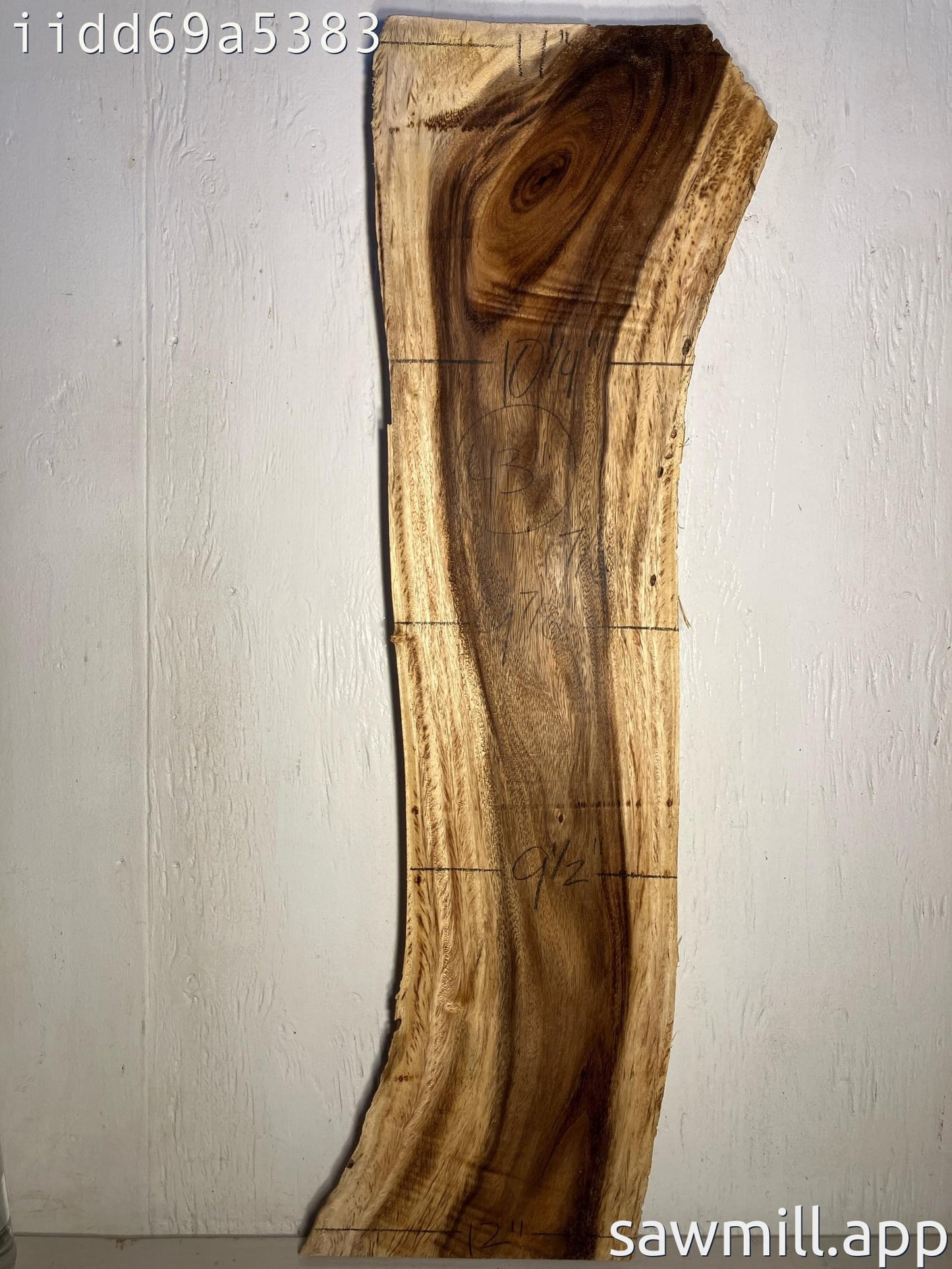 1.75" x 12" x 43" Monkeypod