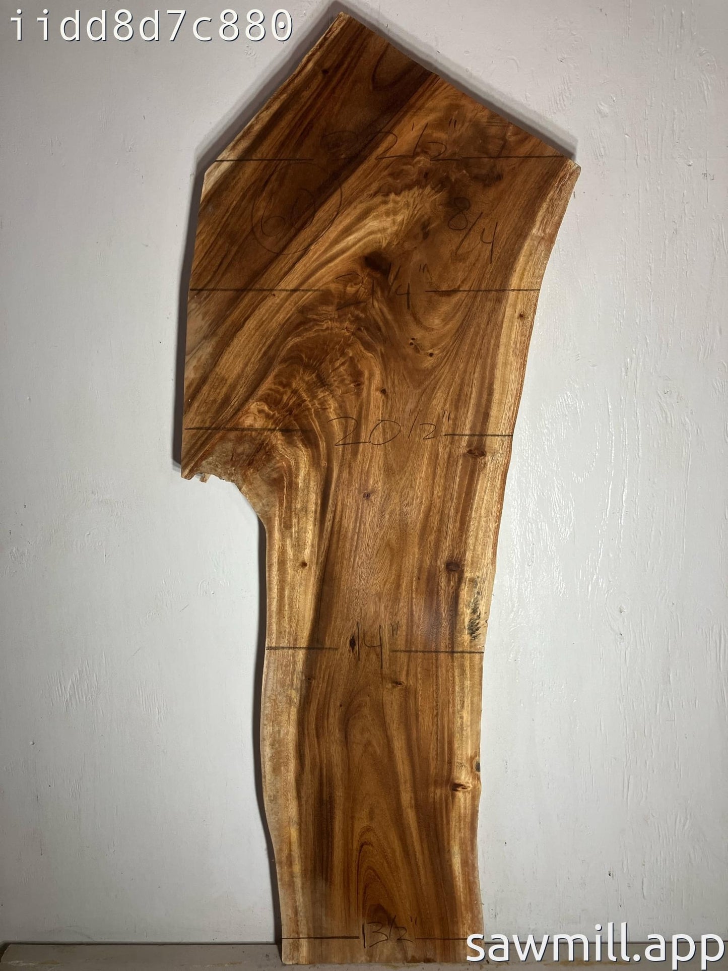 2" x 22" x 60" Monkeypod