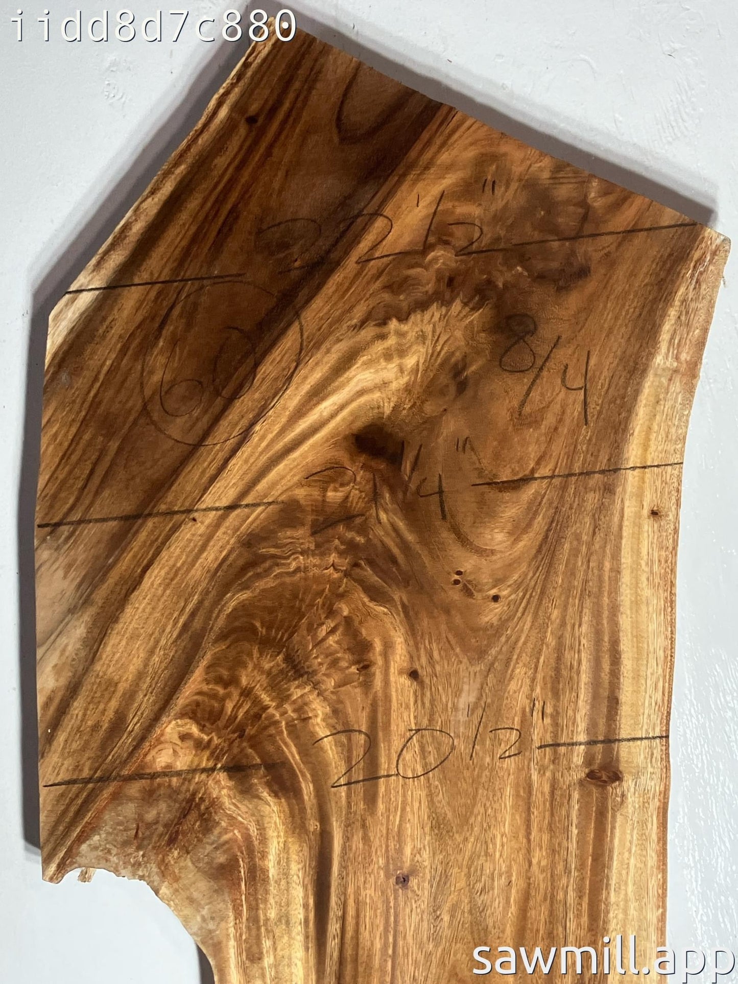 2" x 22" x 60" Monkeypod