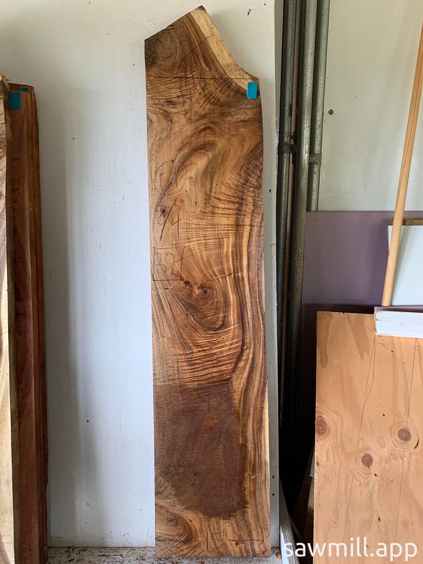 2" x 15" x 61" Monkeypod