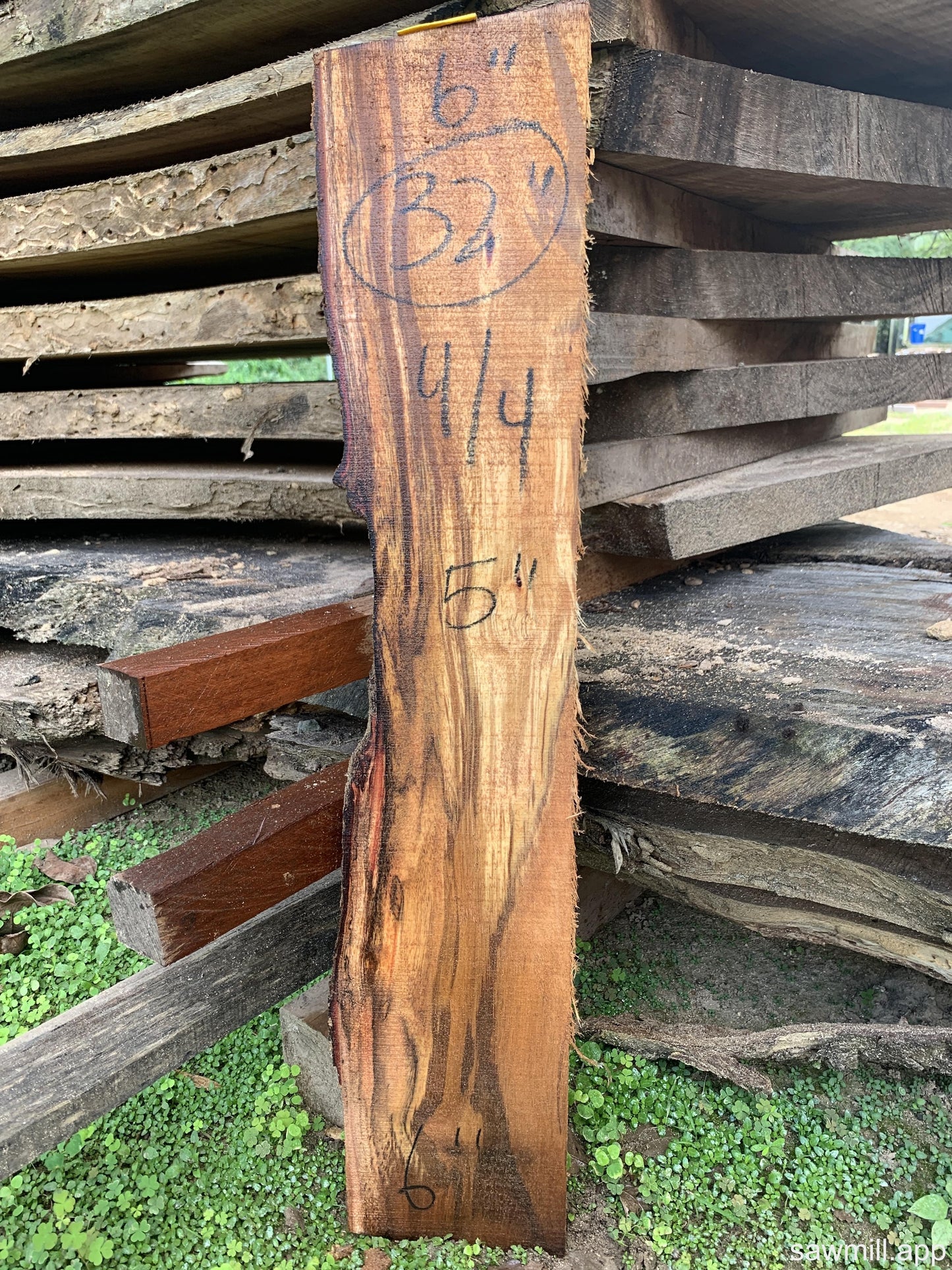 1" x 6" x 32" Koa