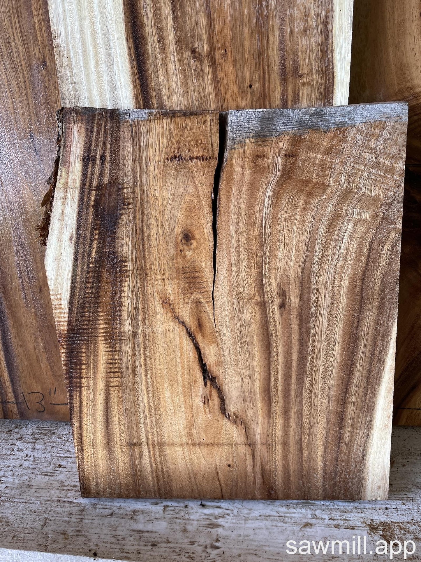 1.25" x 16" x 19" Monkeypod