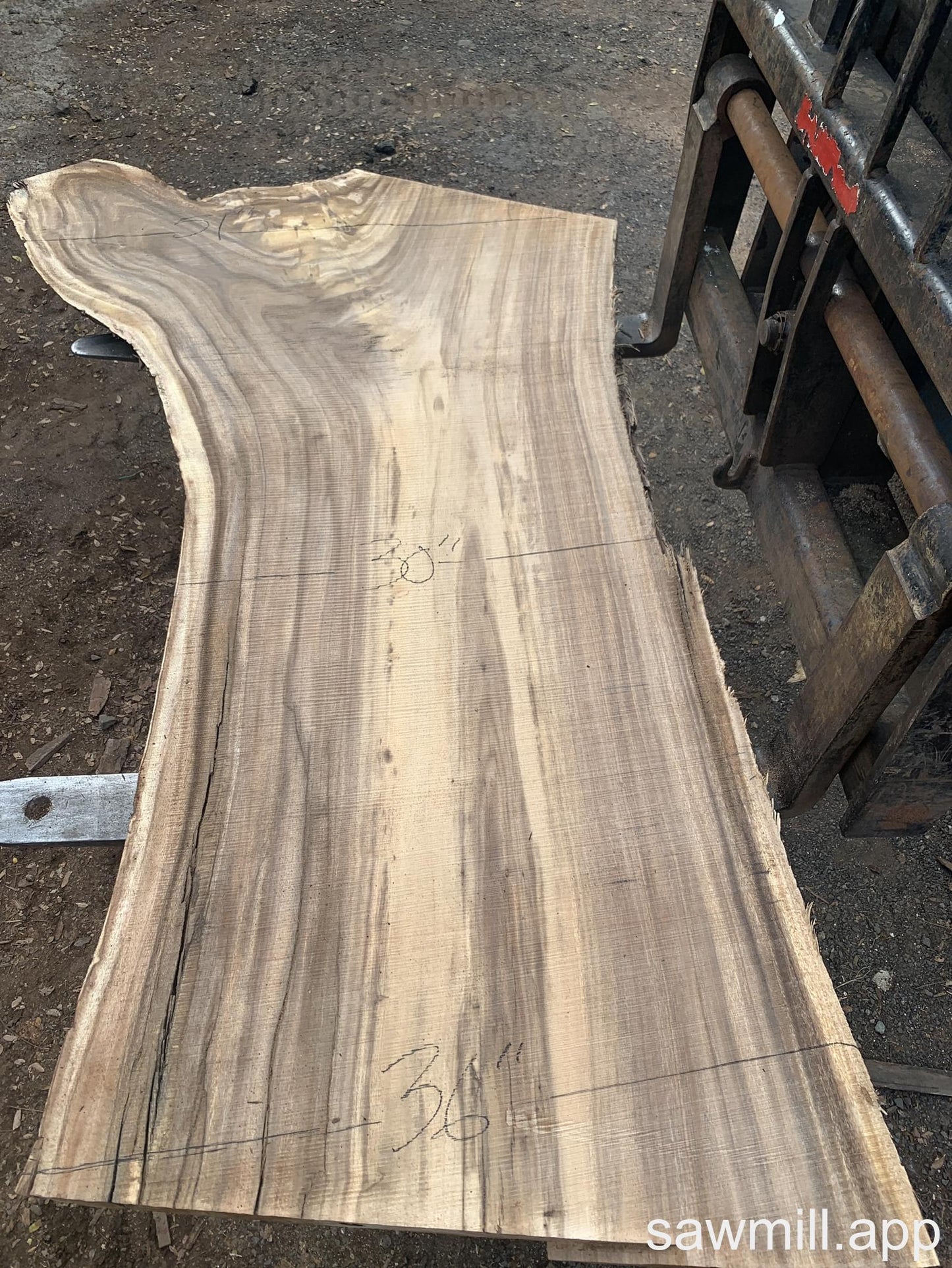 2.5" x 51" x 80" Monkeypod