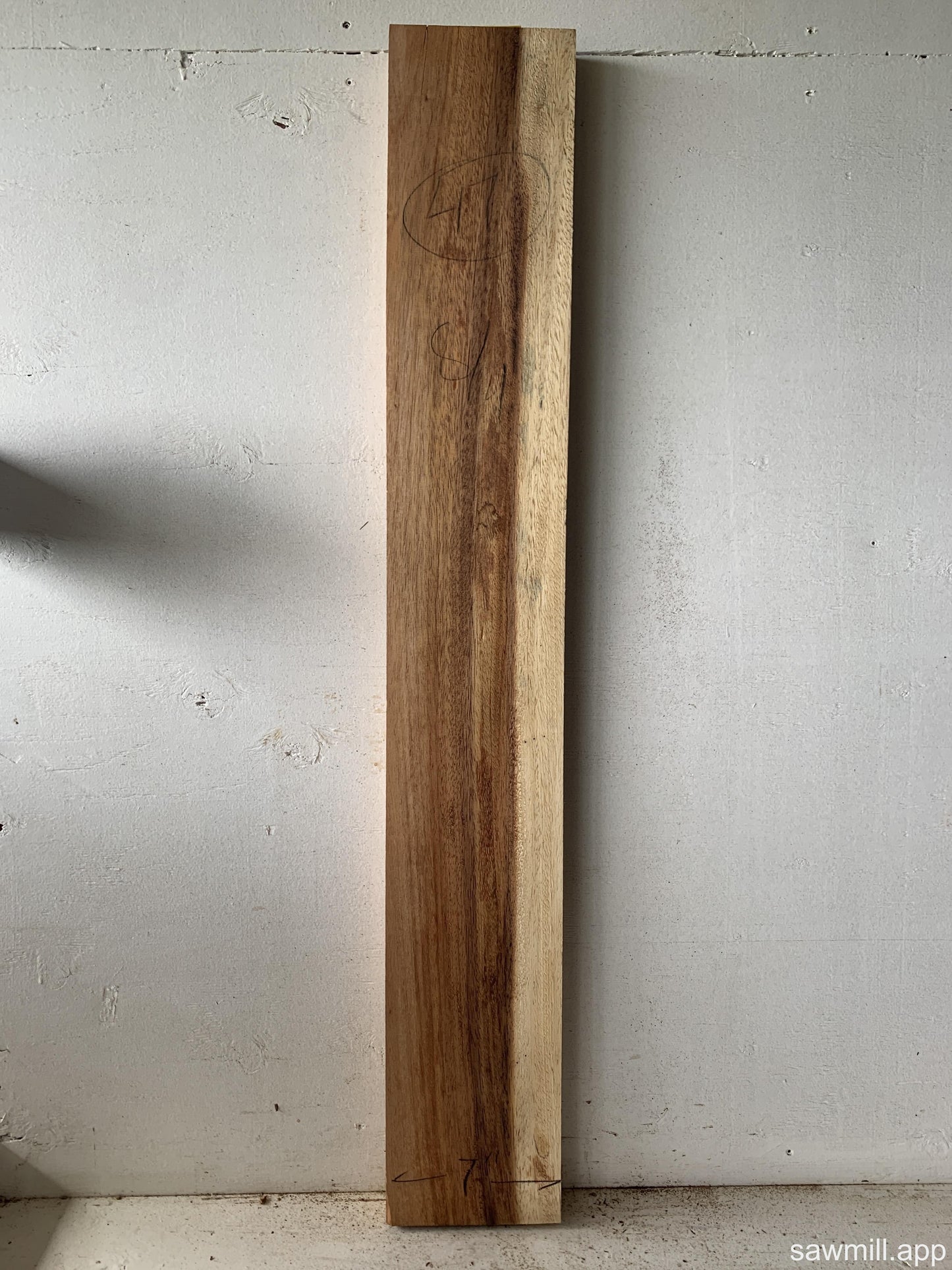 2" x 7" x 47" Chocolate Albizia