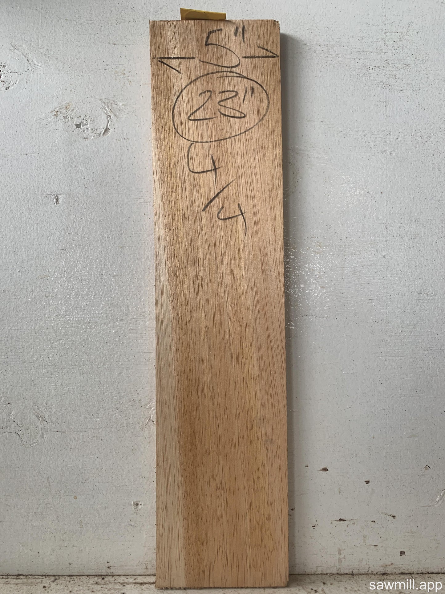 1" x 5" x 23" Albizia