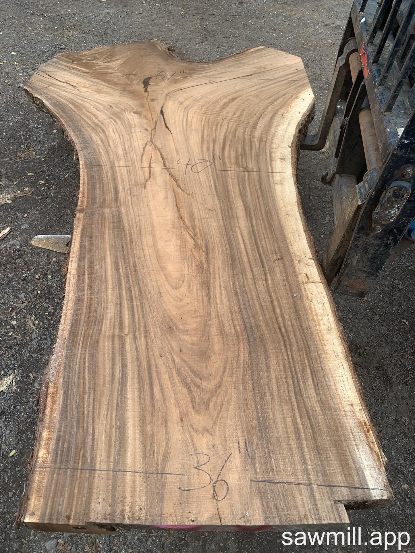 3.5" x 67" x 120" Monkeypod