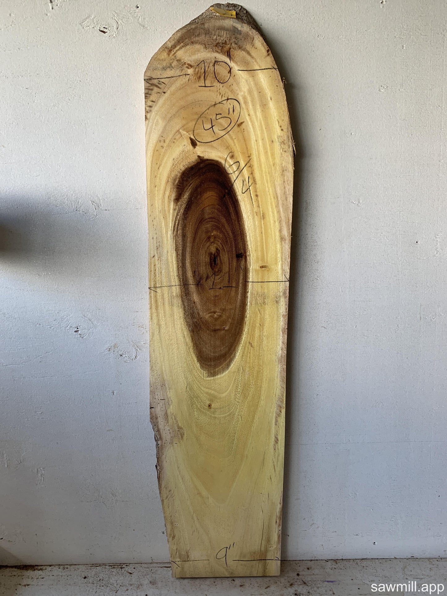 1.5" x 11" x 45" Monkeypod