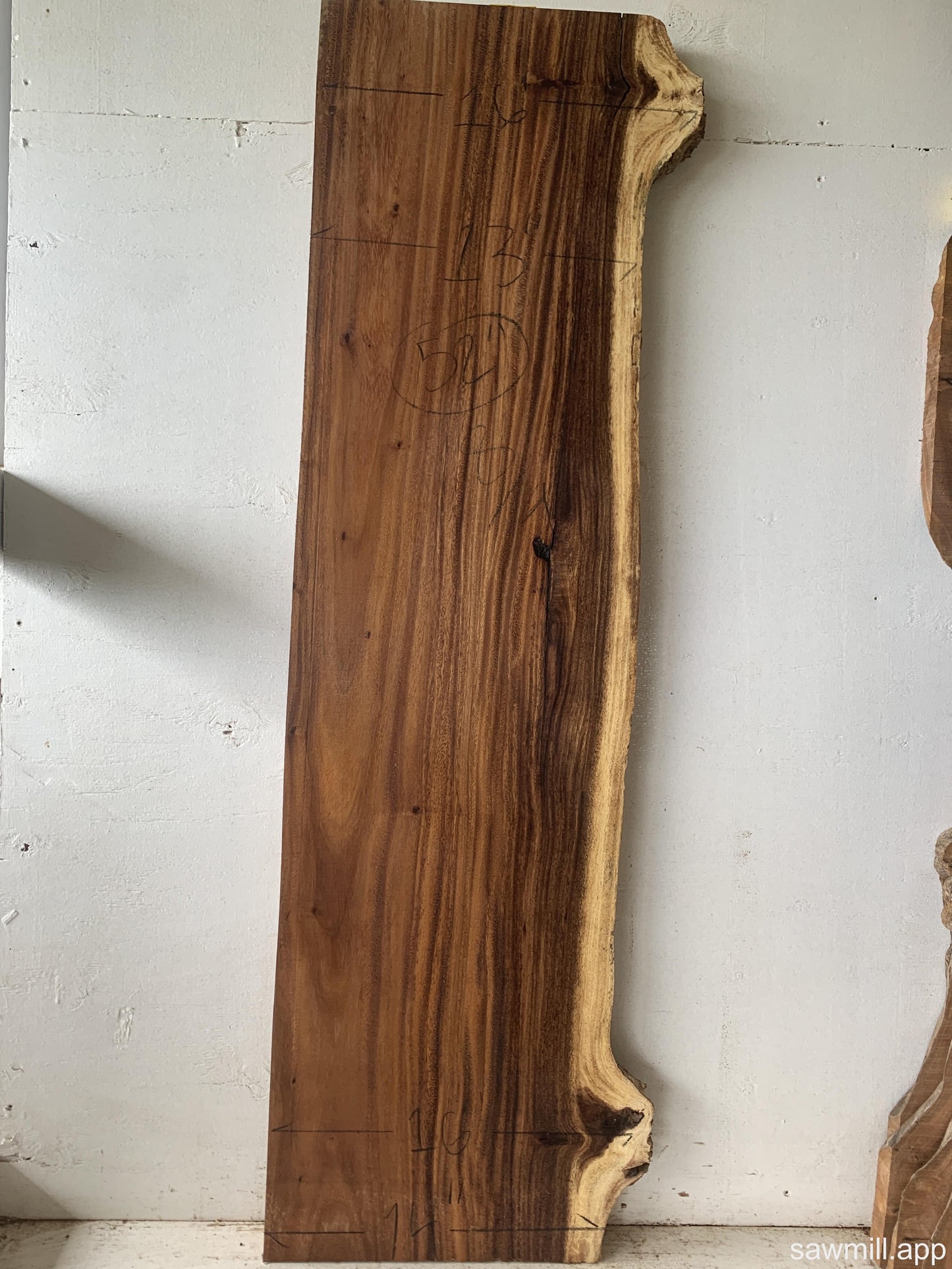 2" x 14" x 52" Monkeypod