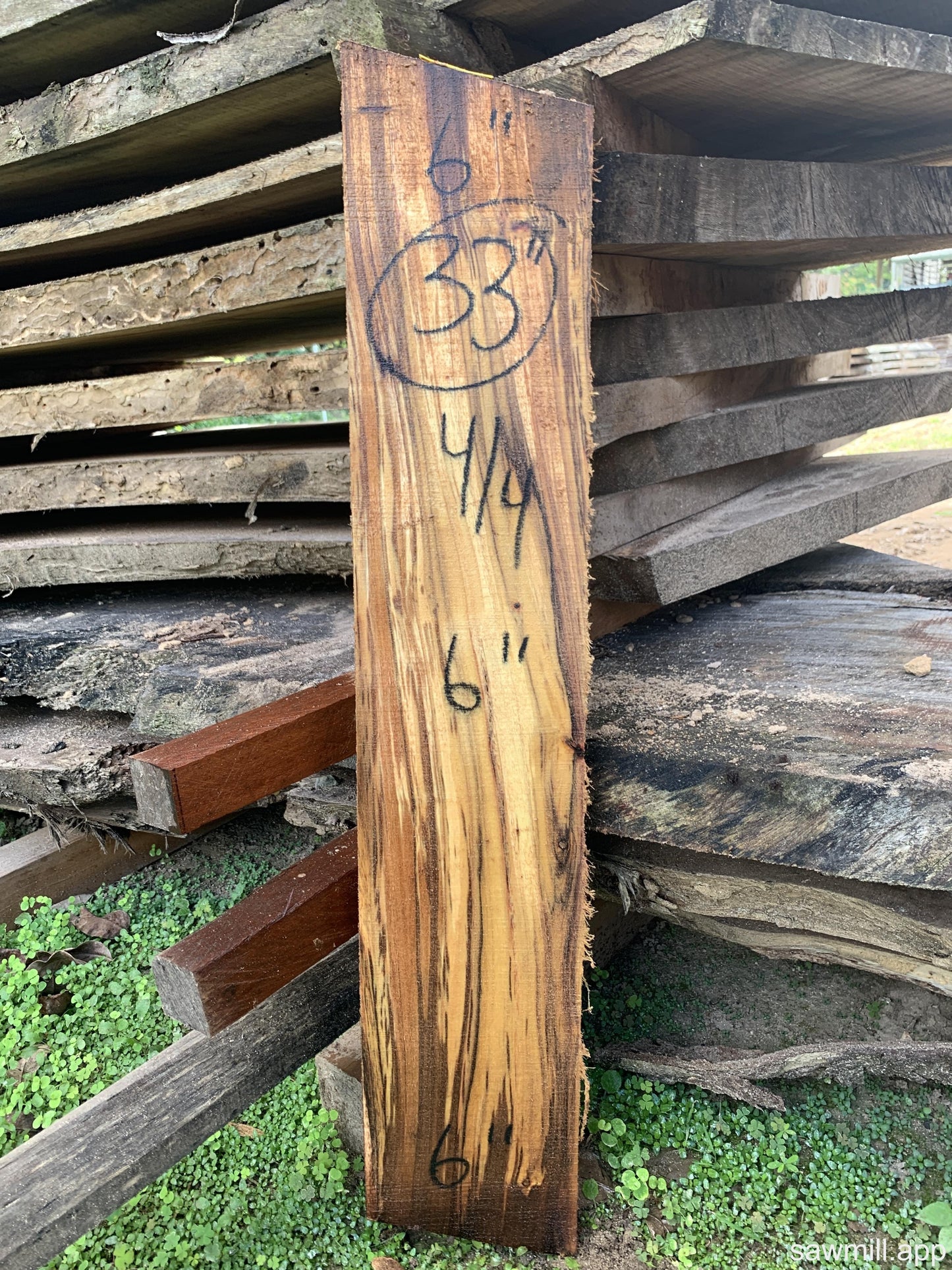 1" x 6" x 33" Koa