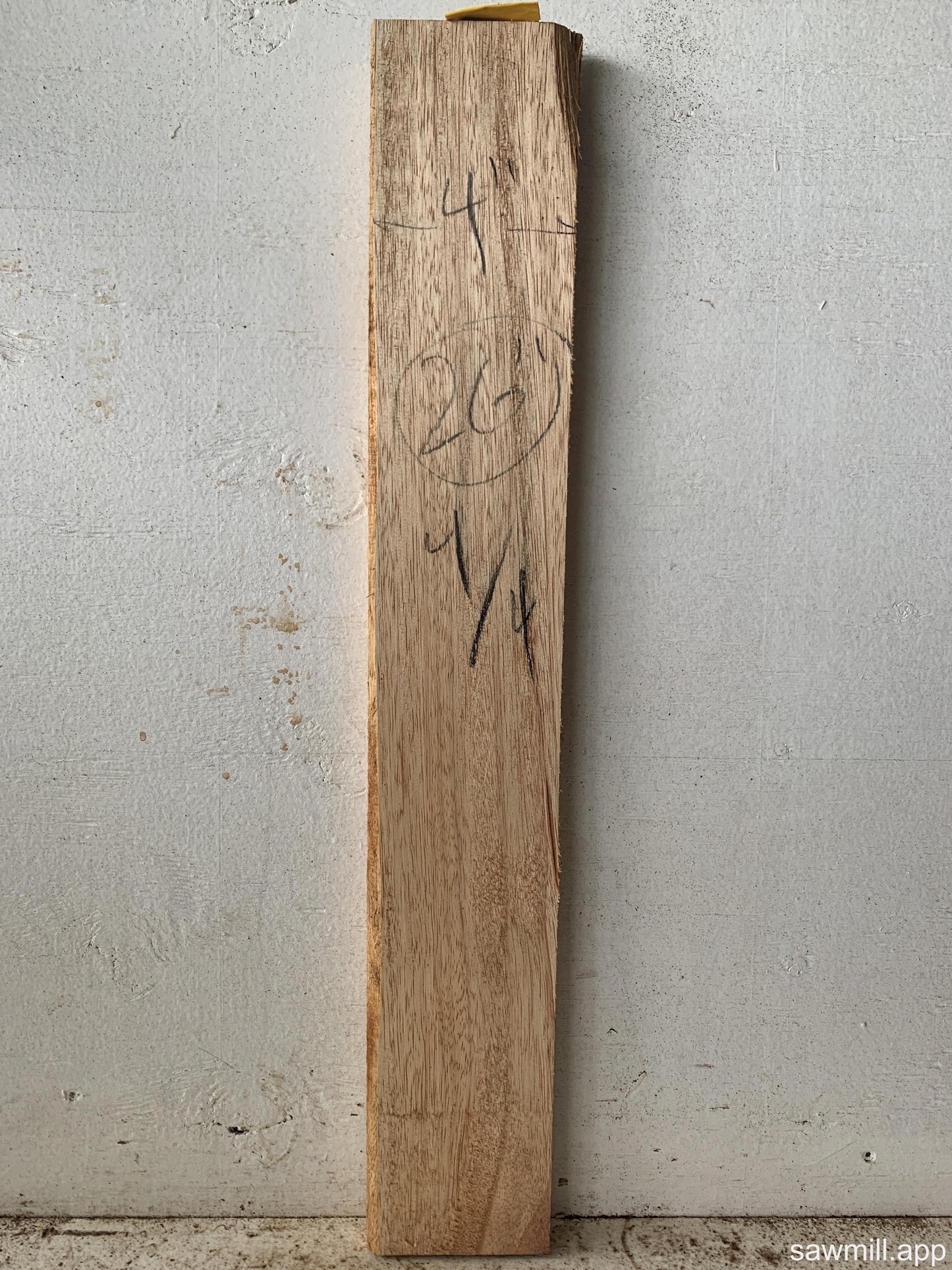 1" x 4" x 26" Albizia