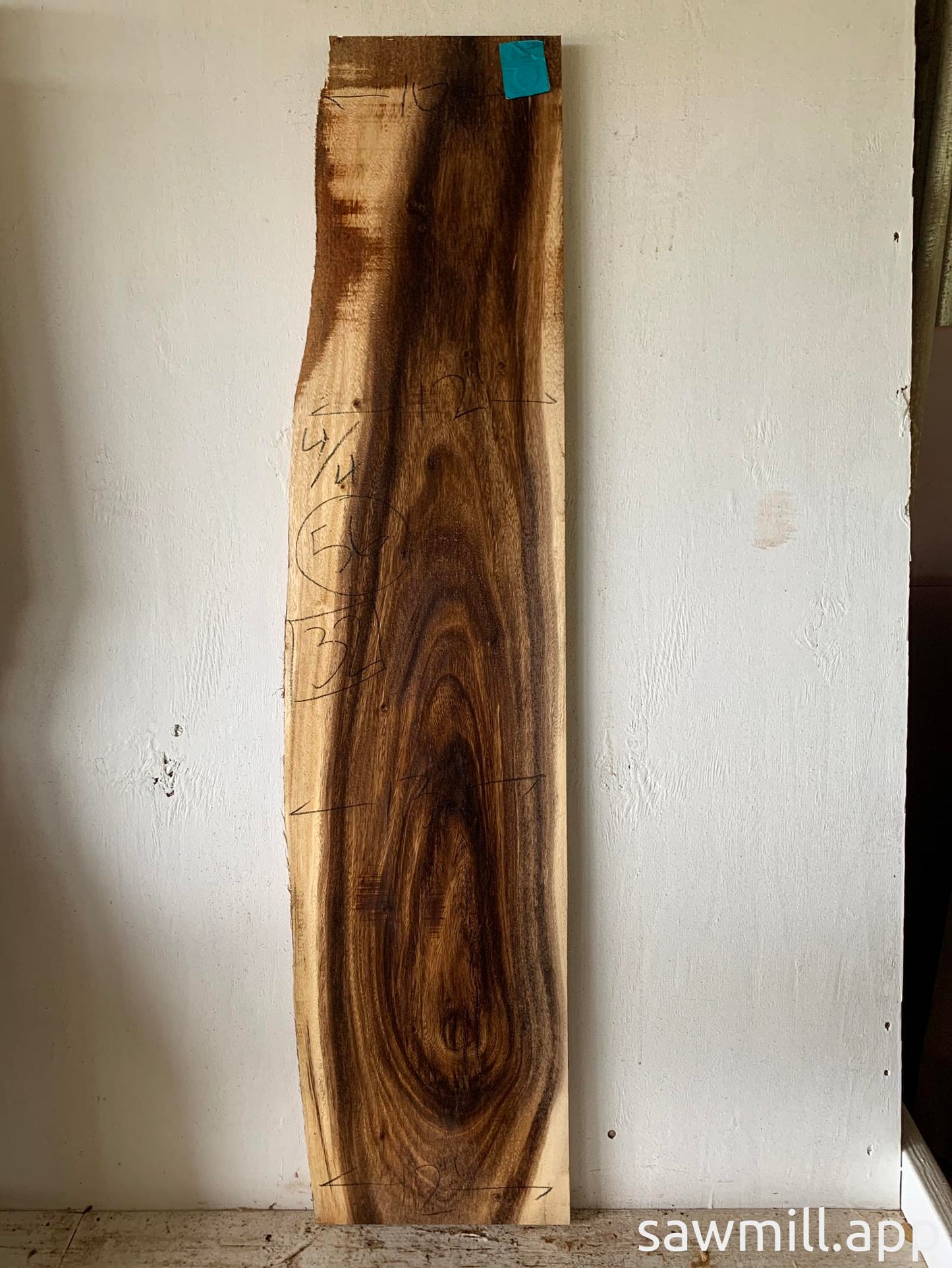 1" x 13" x 56" Monkeypod