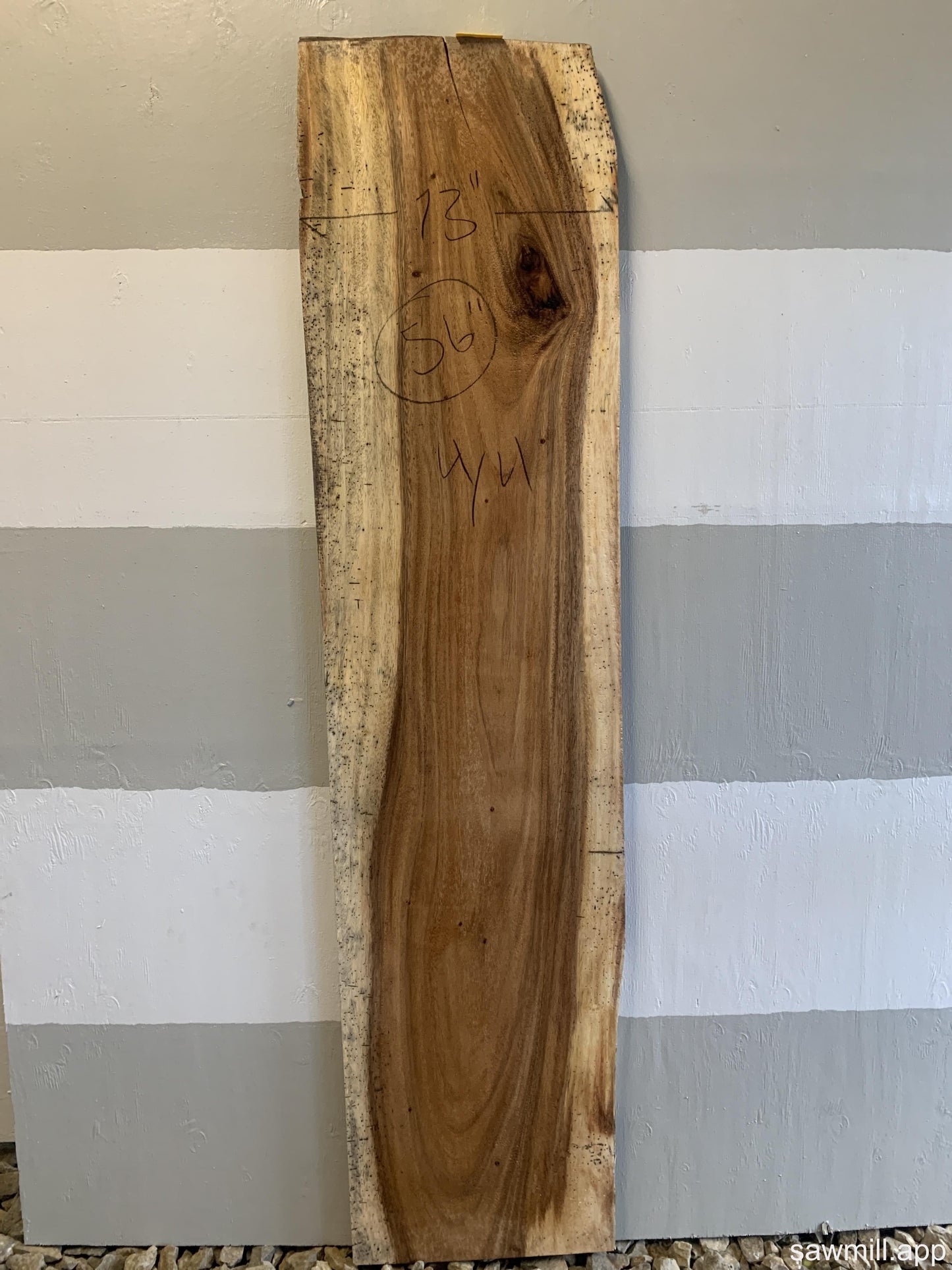 1" x 13" x 56" Monkeypod
