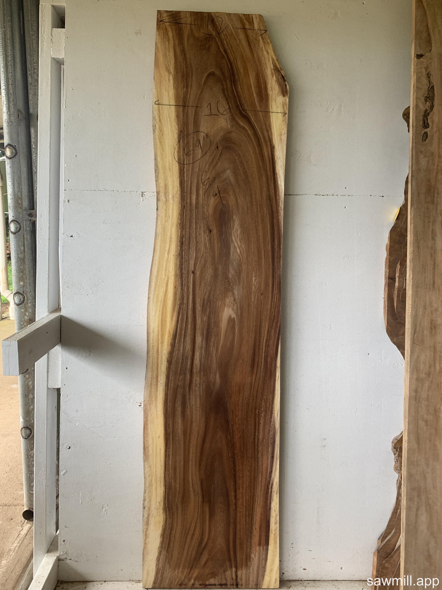 1.5" x 16" x 69" Monkeypod