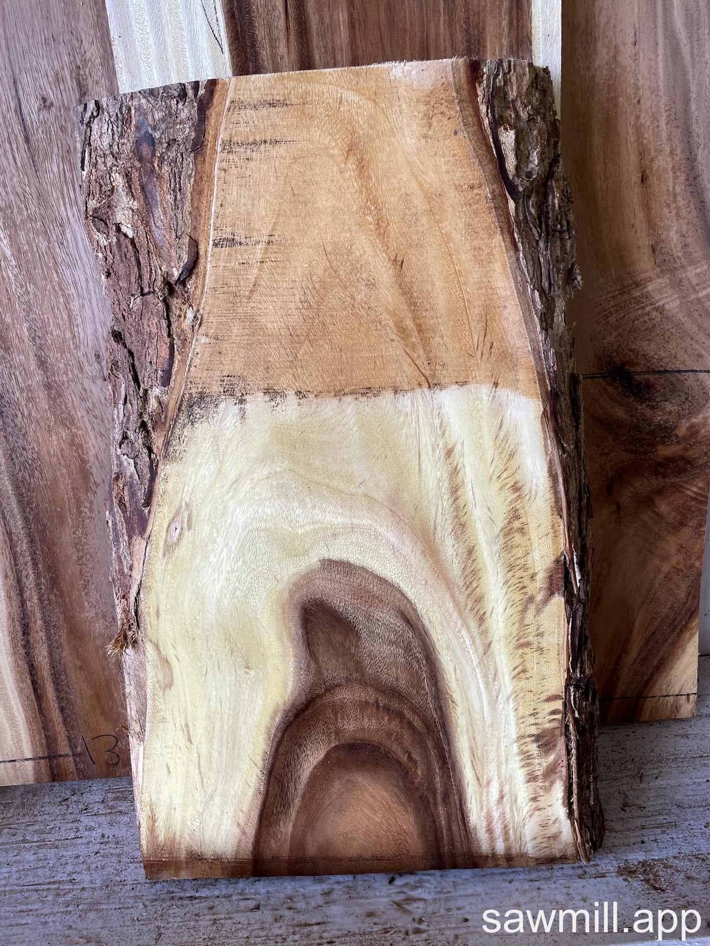 1.75" x 17" x 25" Monkeypod
