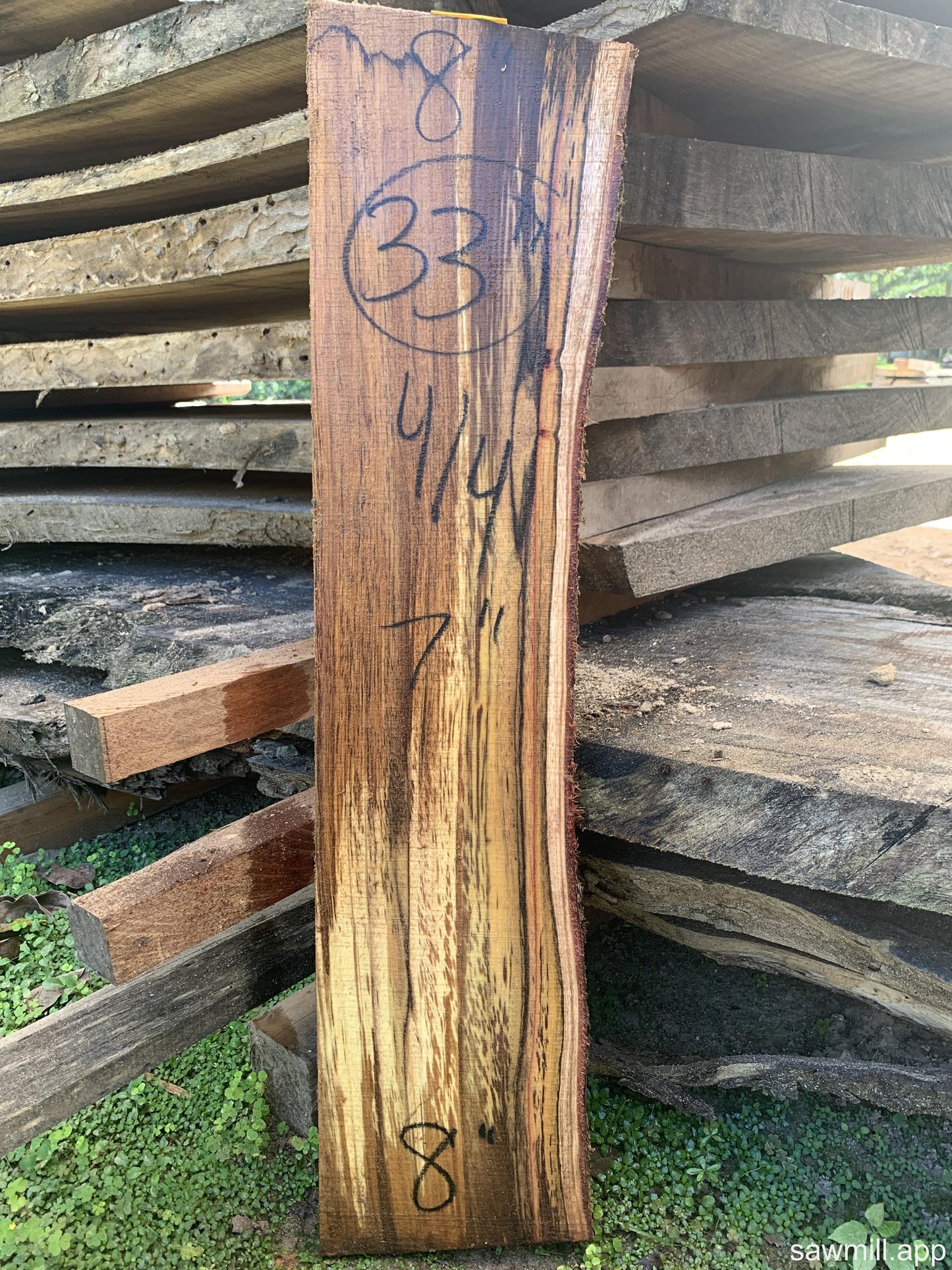 1" x 8" x 33" Koa