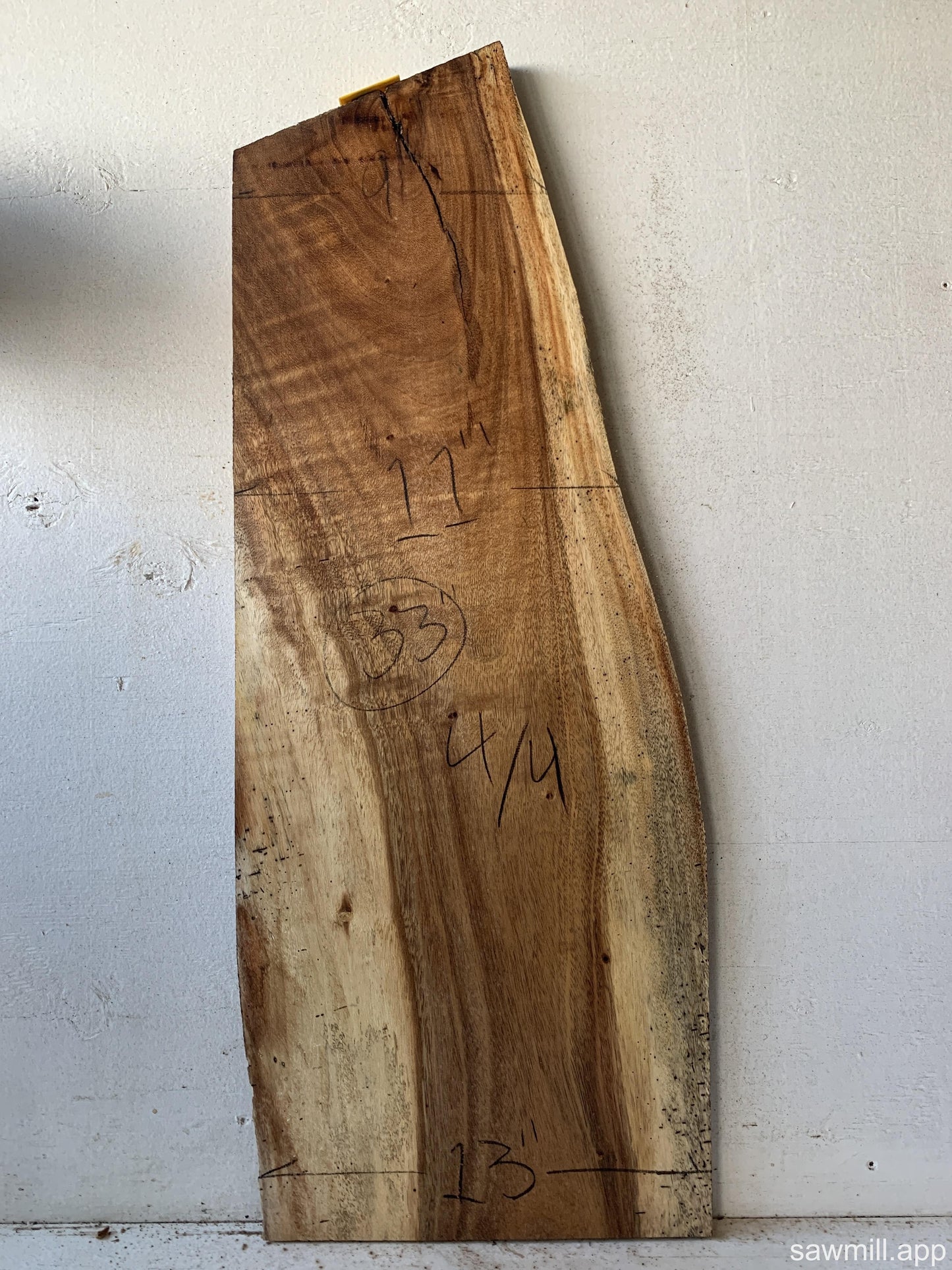 1" x 13" x 33" Monkeypod