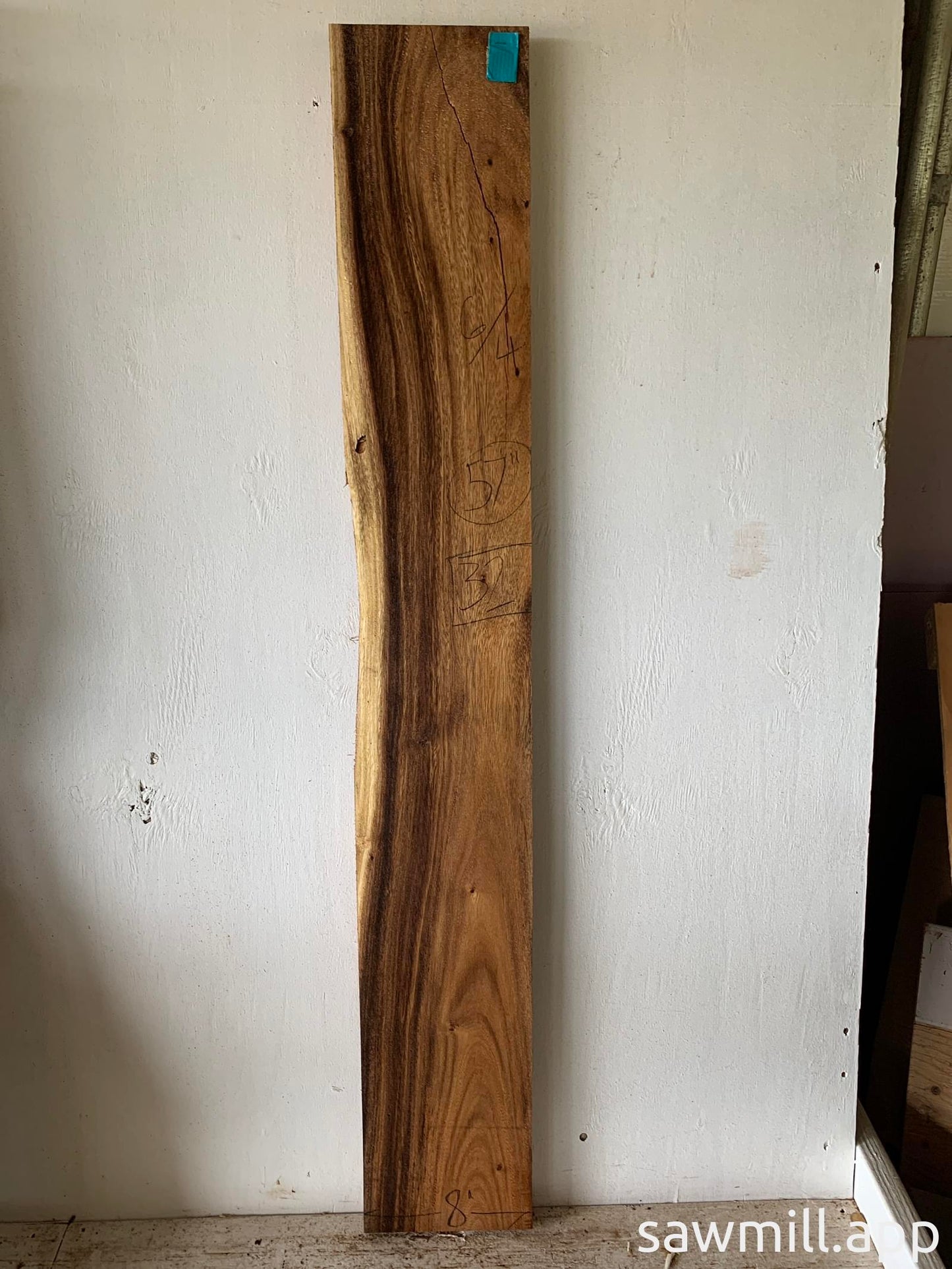 1.5" x 8" x 57" Monkeypod