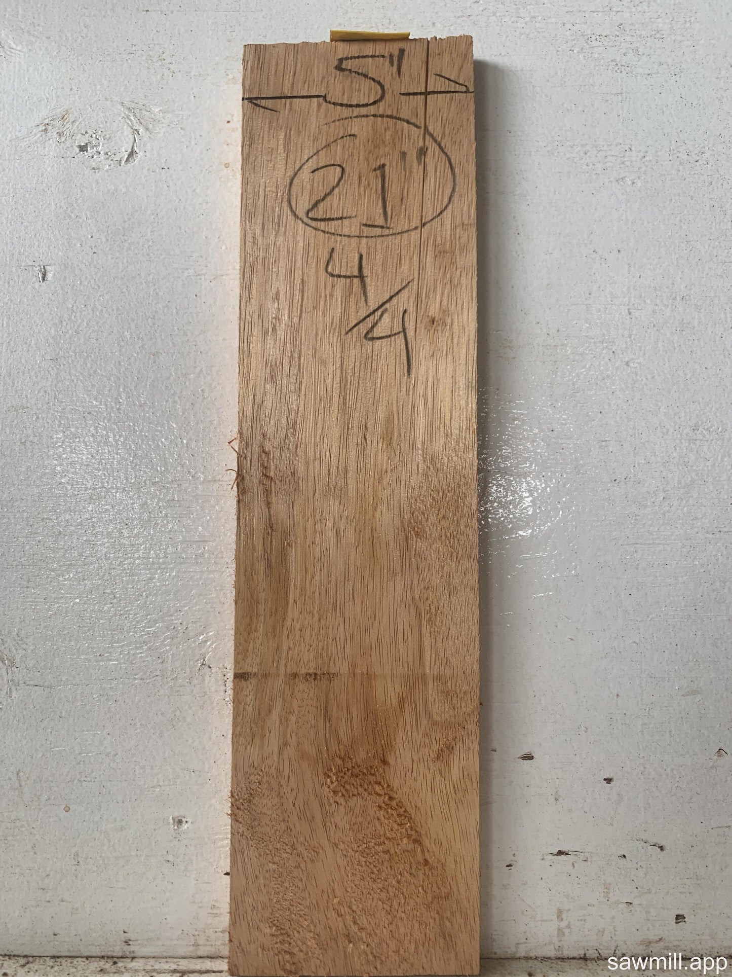 1" x 5" x 21" Albizia