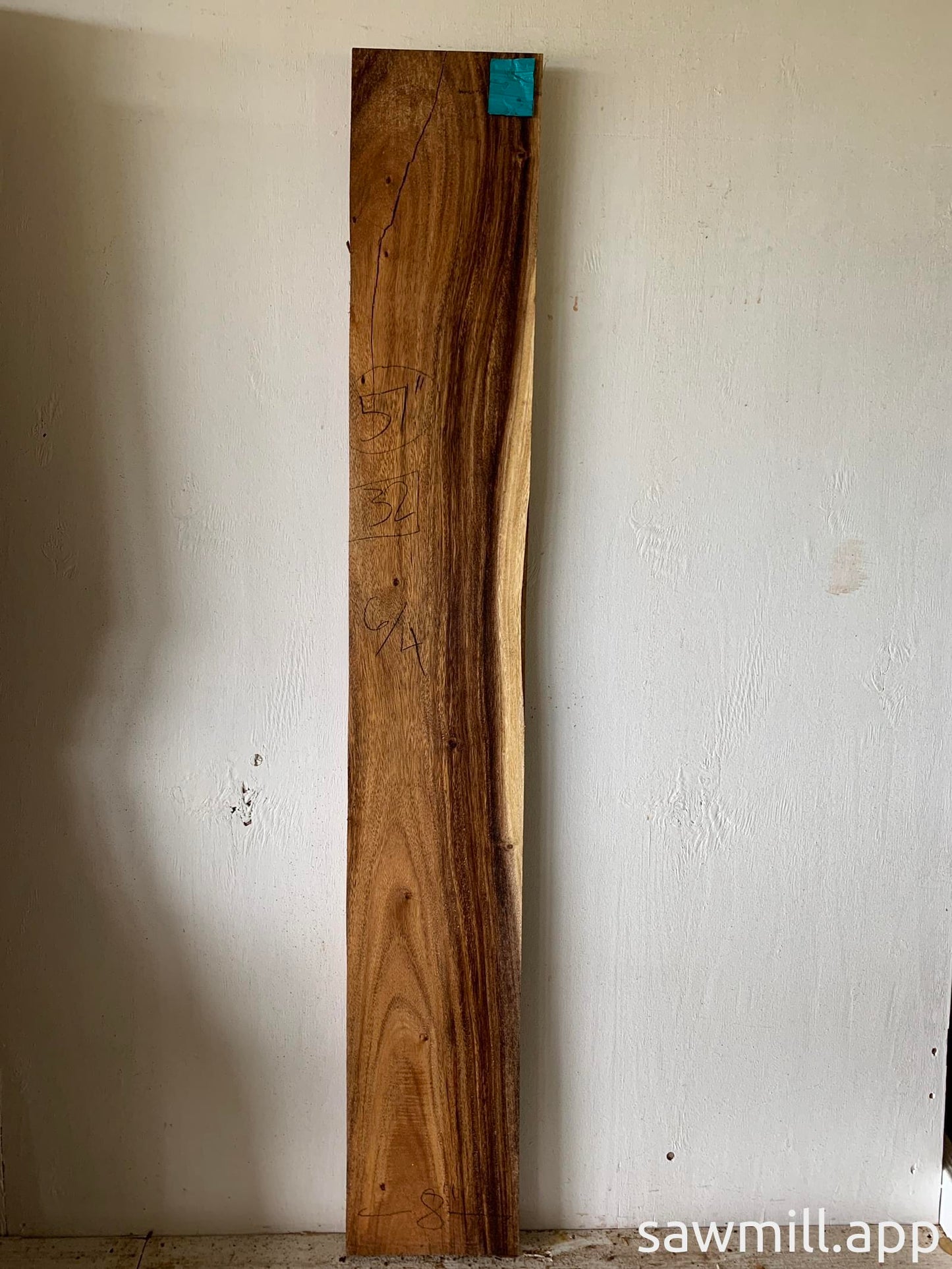1.5" x 8" x 57" Monkeypod