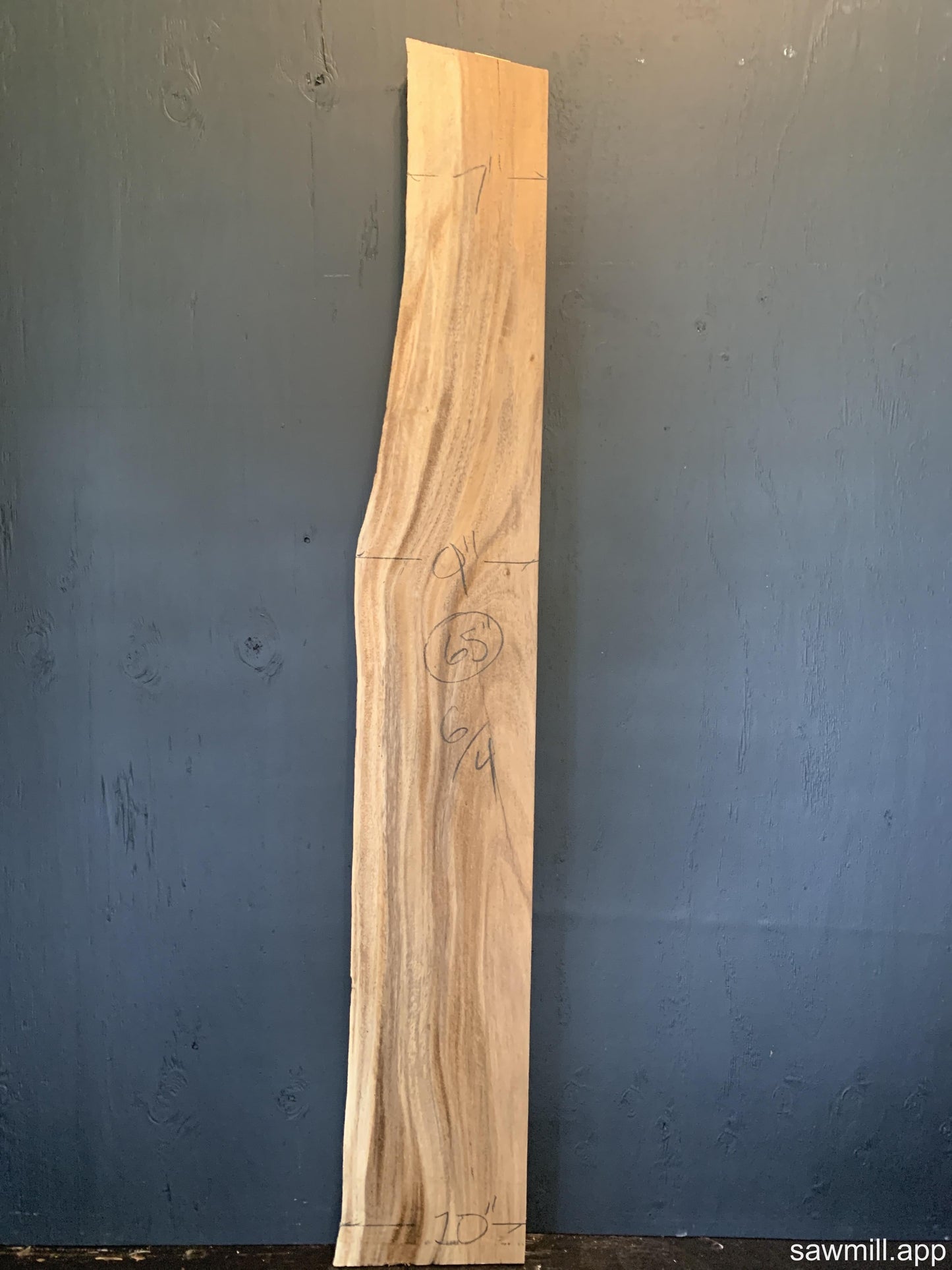 1.5" x 10" x 65" Monkeypod
